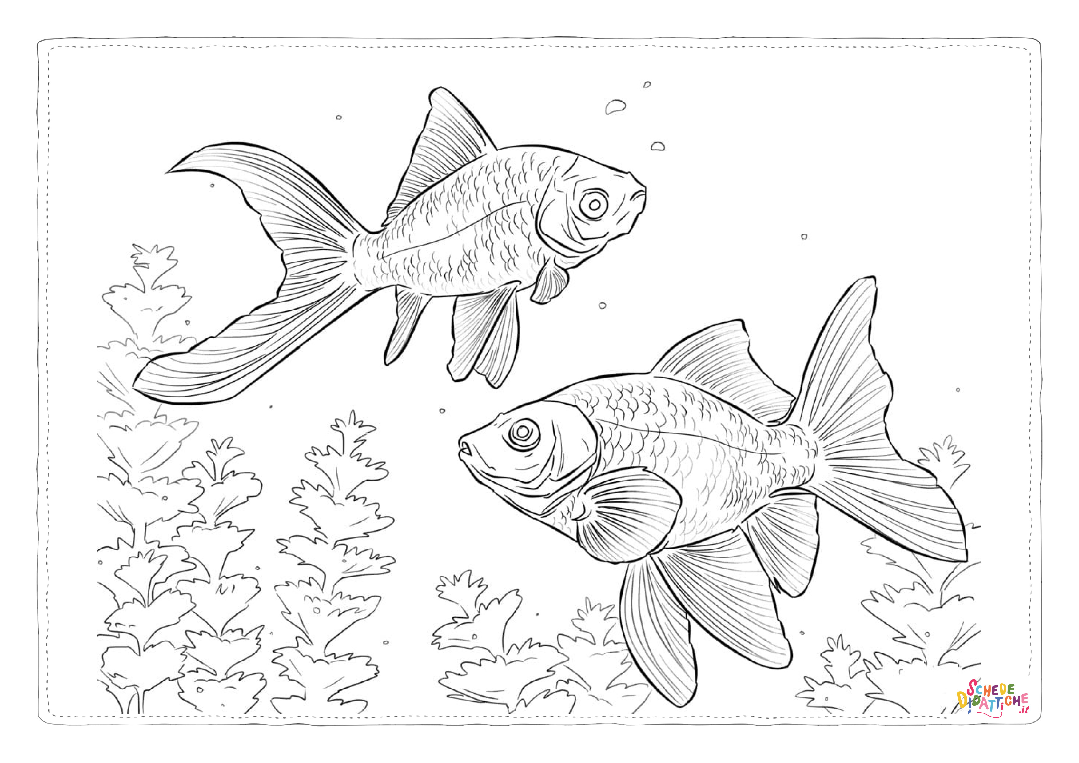 Disegno "Disegno di pesce da stampare e colorare 176" Disegno di pesce da stampare e colorare 176