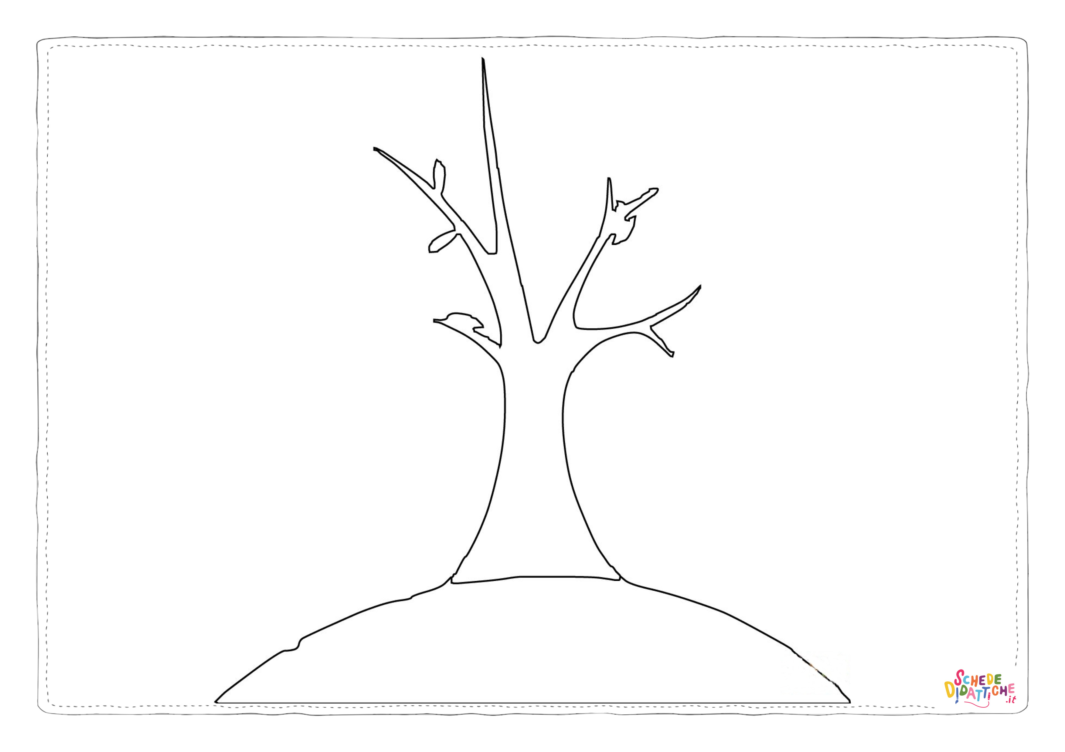 Disegno "Disegno di albero da stampare e colorare 105" Disegno di albero da stampare e colorare 105