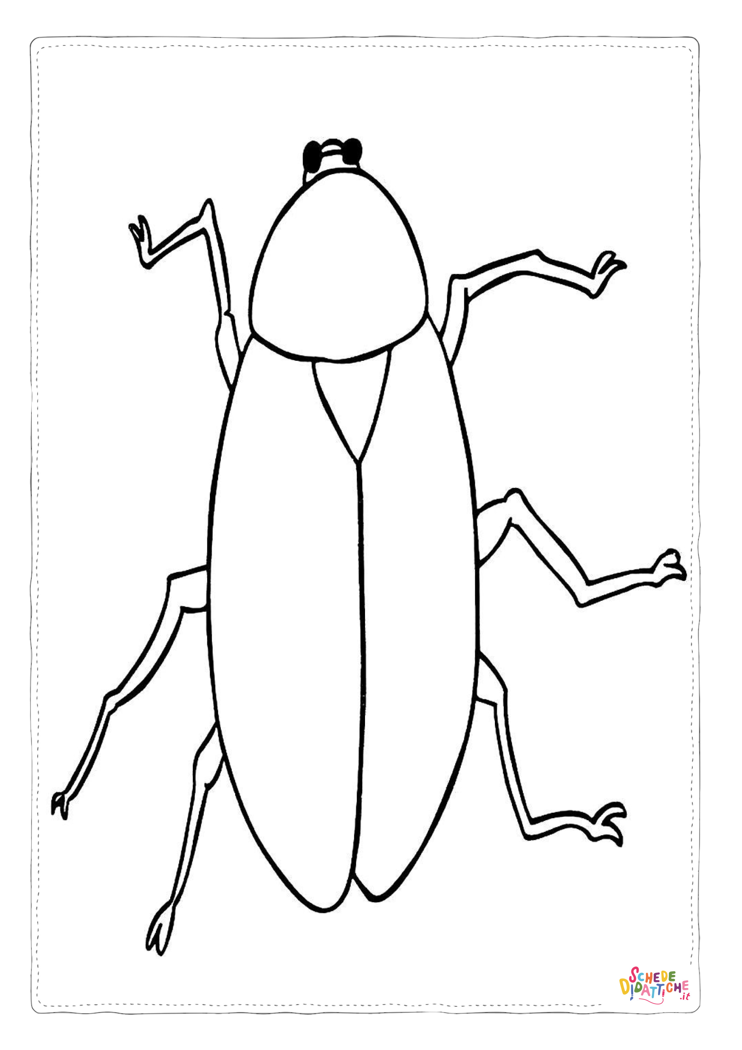 Disegno "Disegno di scarafaggio da stampare e colorare 6" Disegno di scarafaggio da stampare e colorare 6