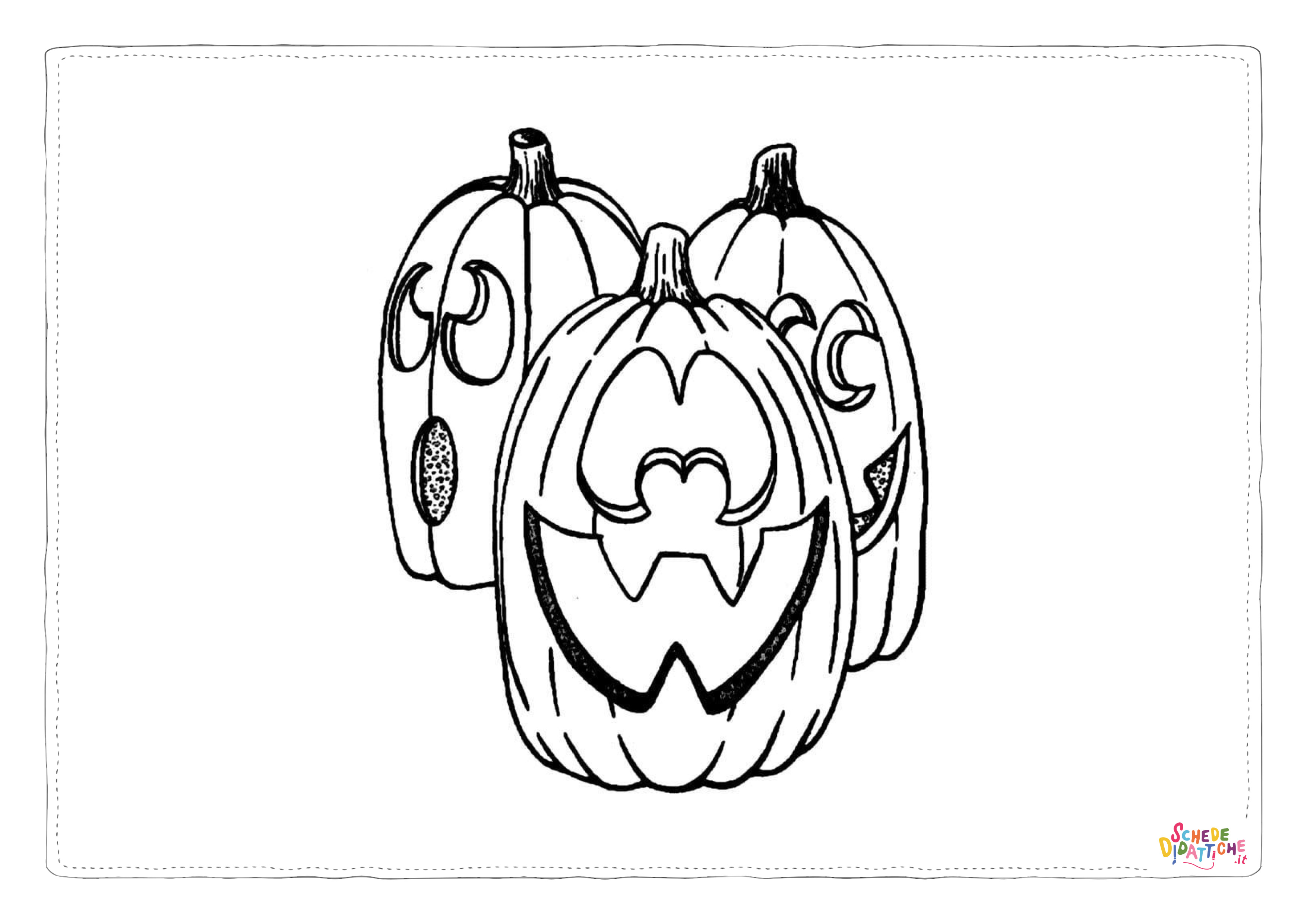 Disegno "Disegno di zucca di Halloween da stampare e colorare 217" Disegno di zucca di Halloween da stampare e colorare 217