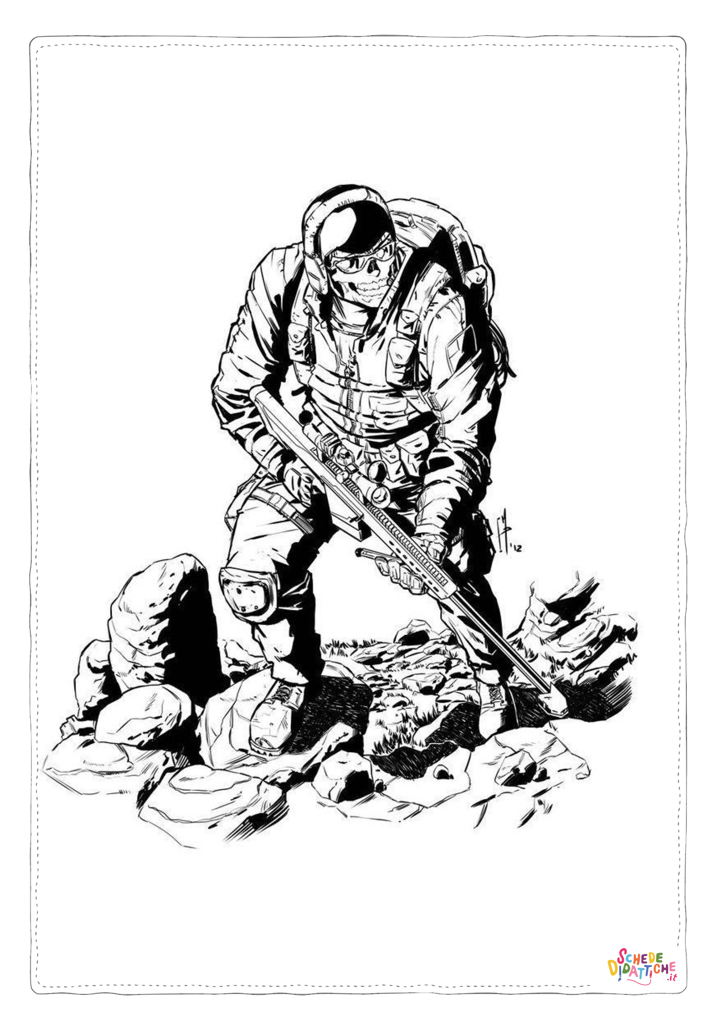 Disegno di soldato da stampare e colorare 50