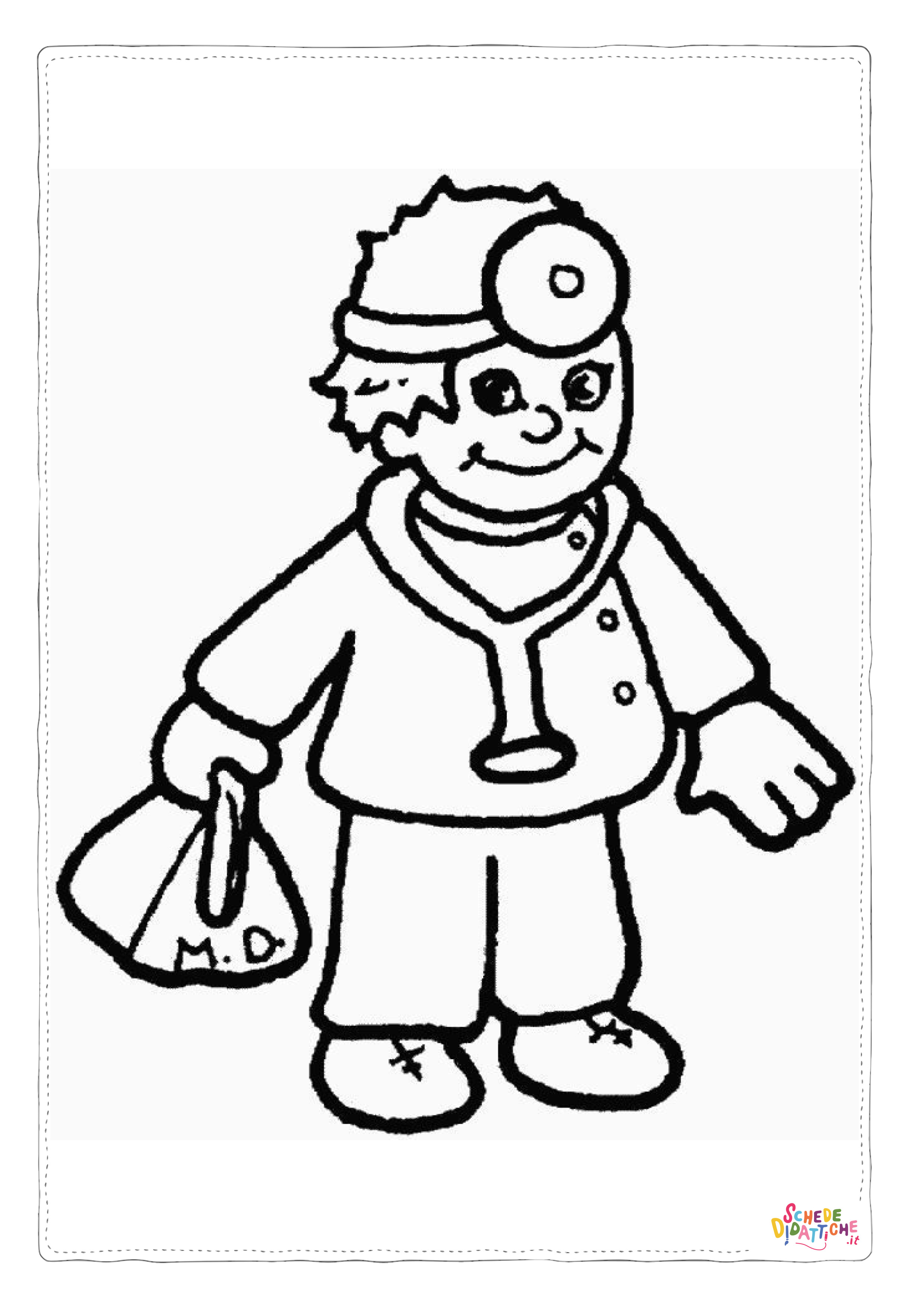Disegno "Disegno di dottore da stampare e colorare 19" Disegno di dottore da stampare e colorare 19