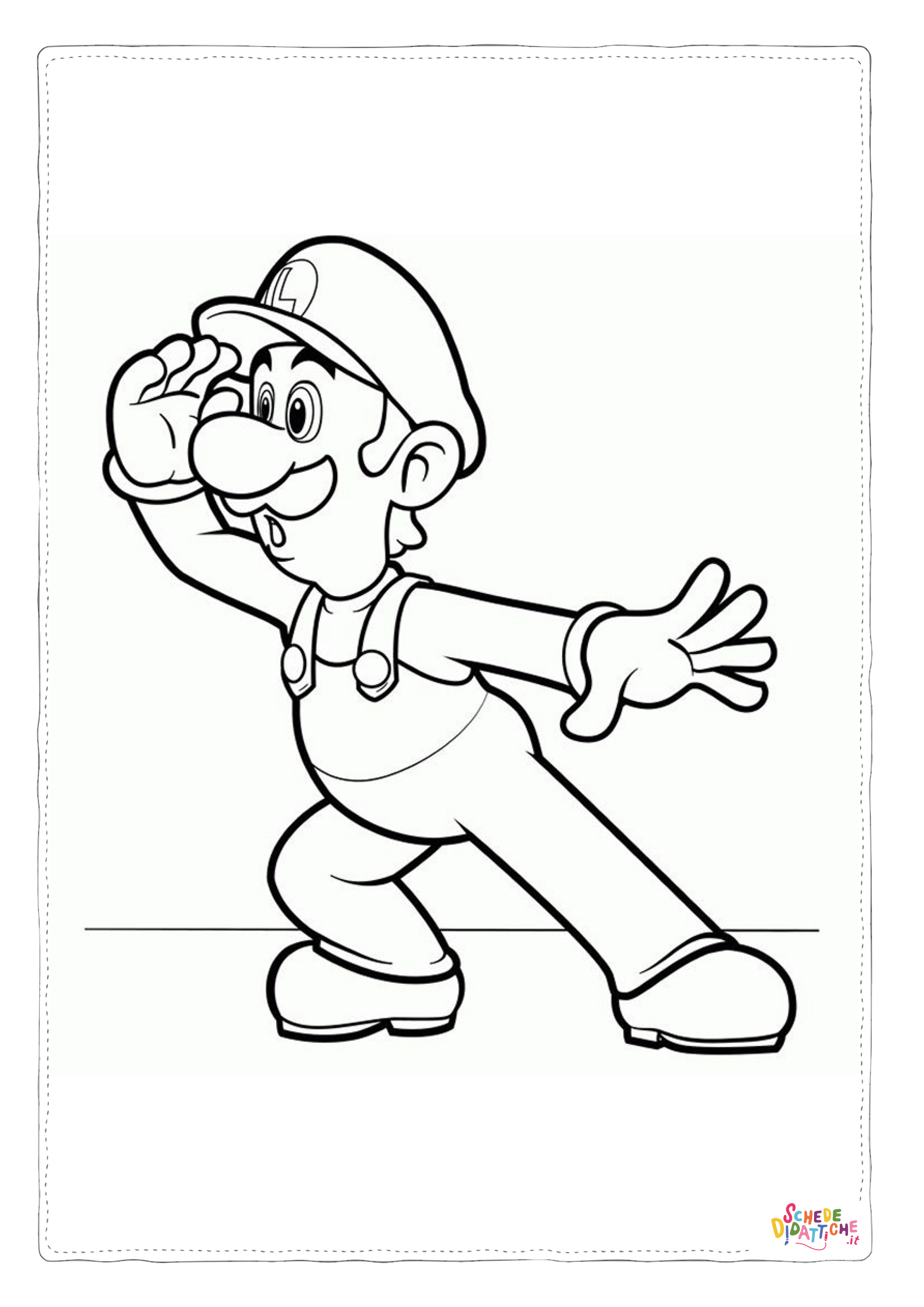 Disegno "Disegno di Super Mario da stampare e colorare 10" Disegno di Super Mario da stampare e colorare 10