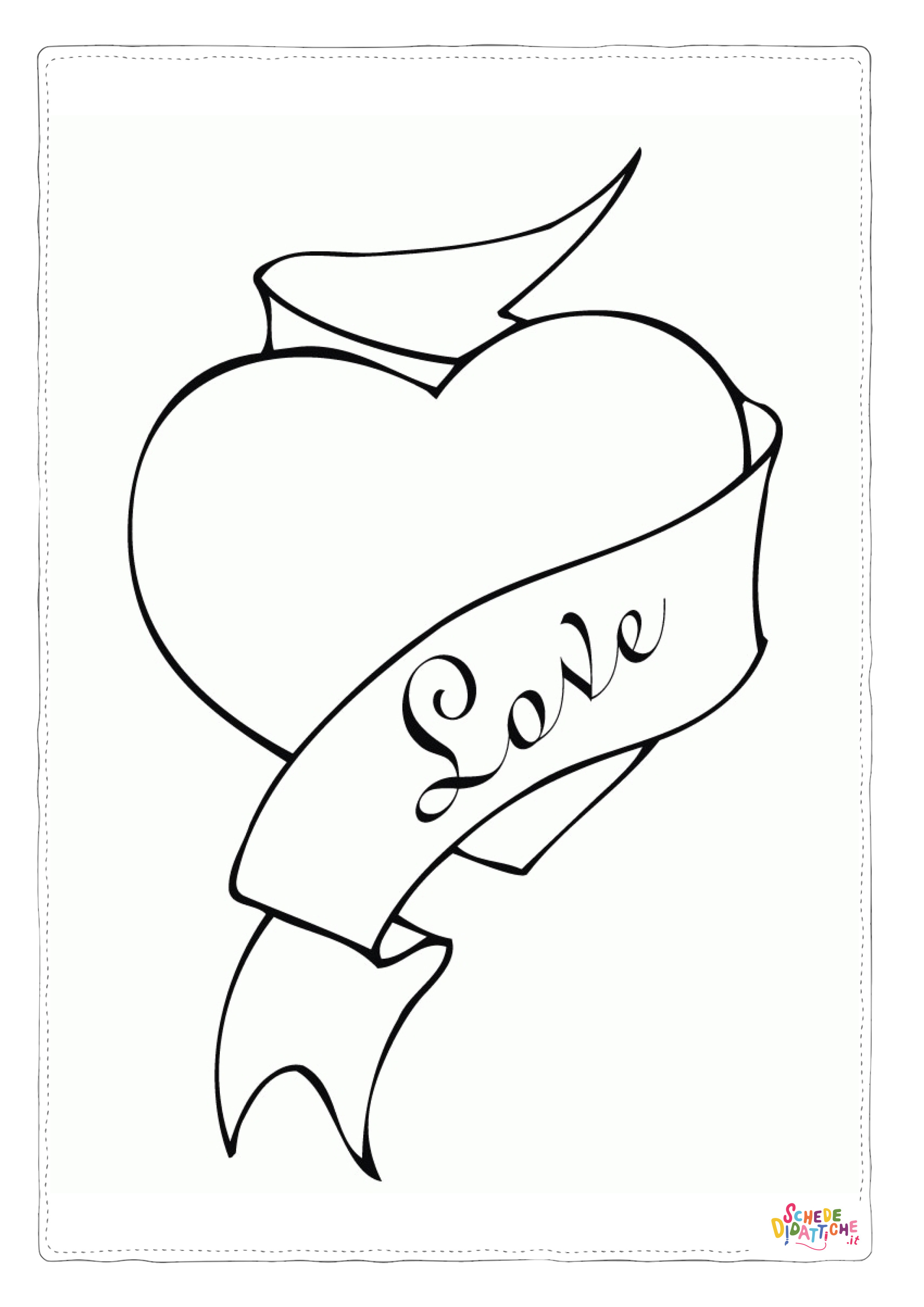 Disegno "Disegno di cuore da stampare e colorare 39" Disegno di cuore da stampare e colorare 39