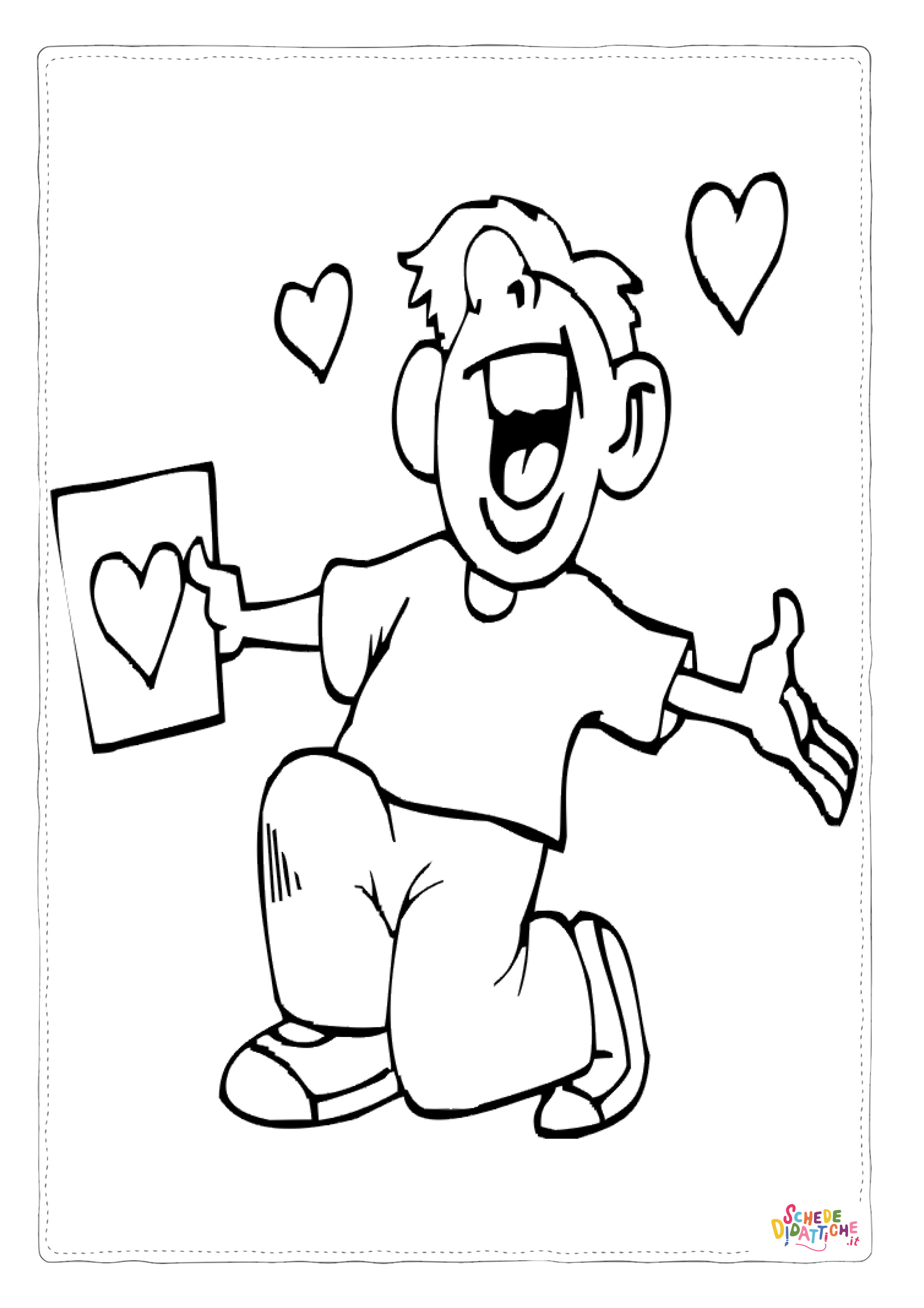 Disegno "Disegno di San Valentino da stampare e colorare 15" Disegno di San Valentino da stampare e colorare 15