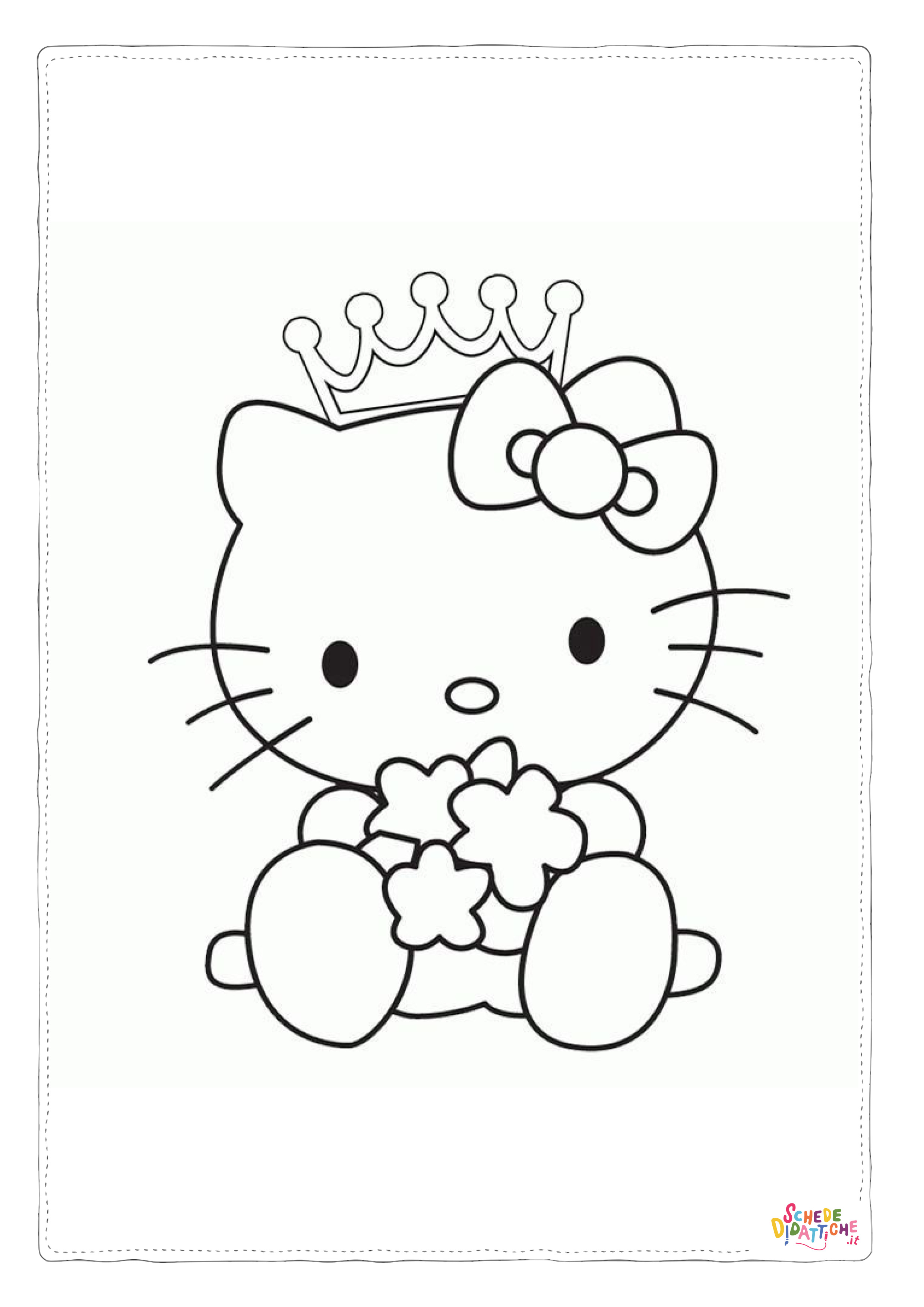 Disegno "Disegno di Hello Kitty da stampare e colorare 195" Disegno di Hello Kitty da stampare e colorare 195