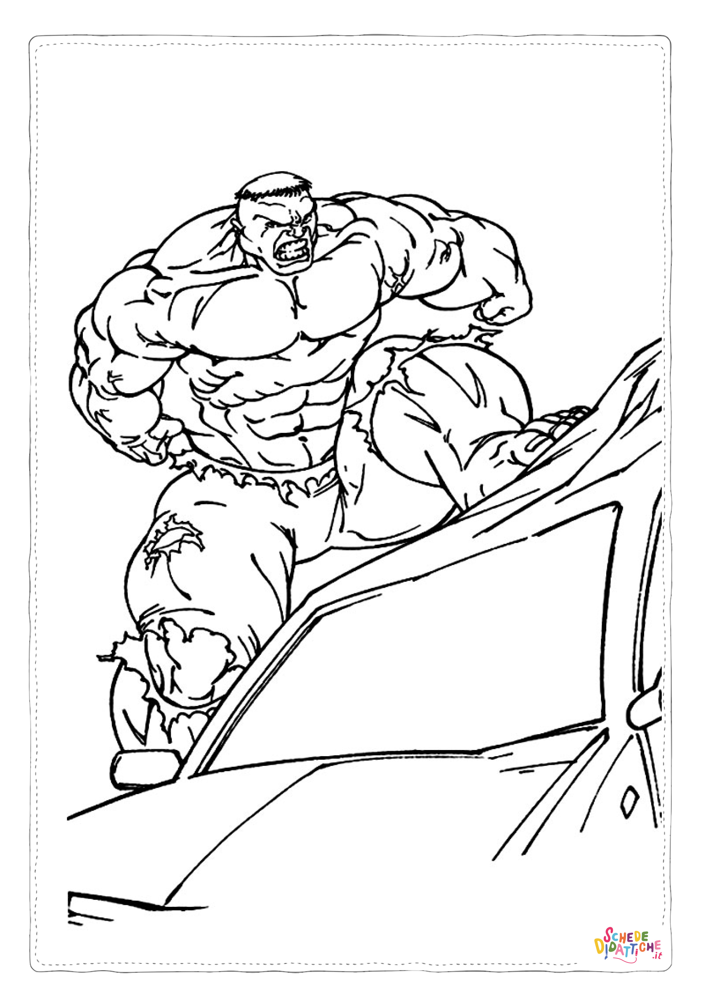 Disegno di Hulk da stampare e colorare 89