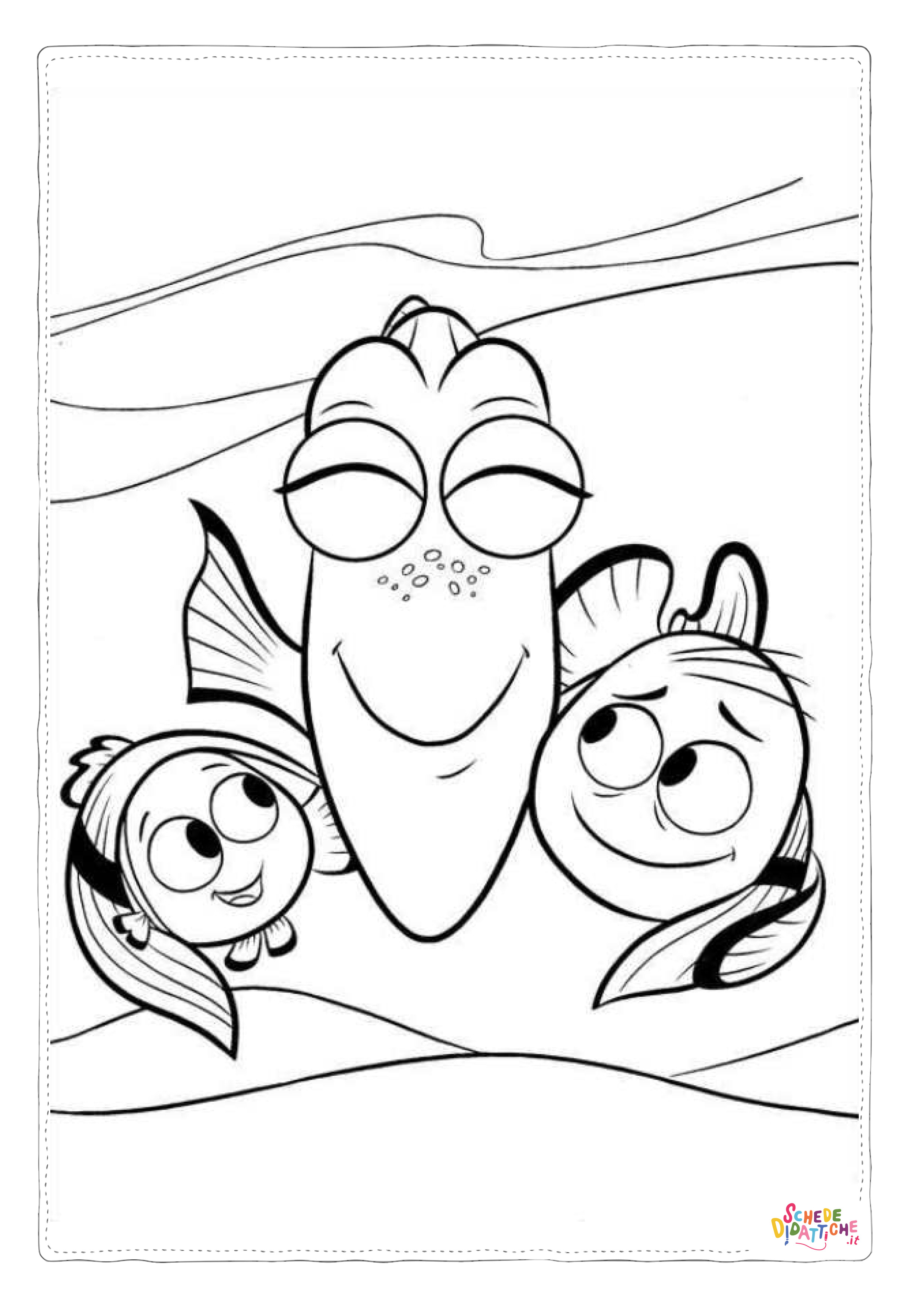 Disegno "Disegno di Alla ricerca di Nemo da stampare e colorare 3" Disegno di Alla ricerca di Nemo da stampare e colorare 3