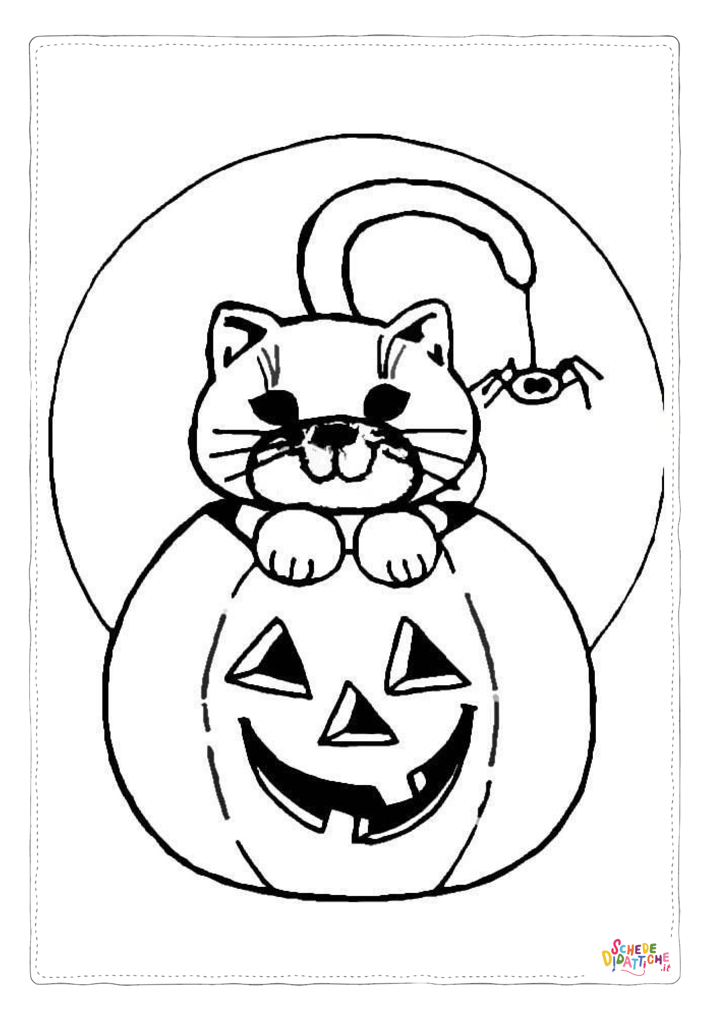 Disegno "Disegno di zucca di Halloween da stampare e colorare 204" Disegno di zucca di Halloween da stampare e colorare 204