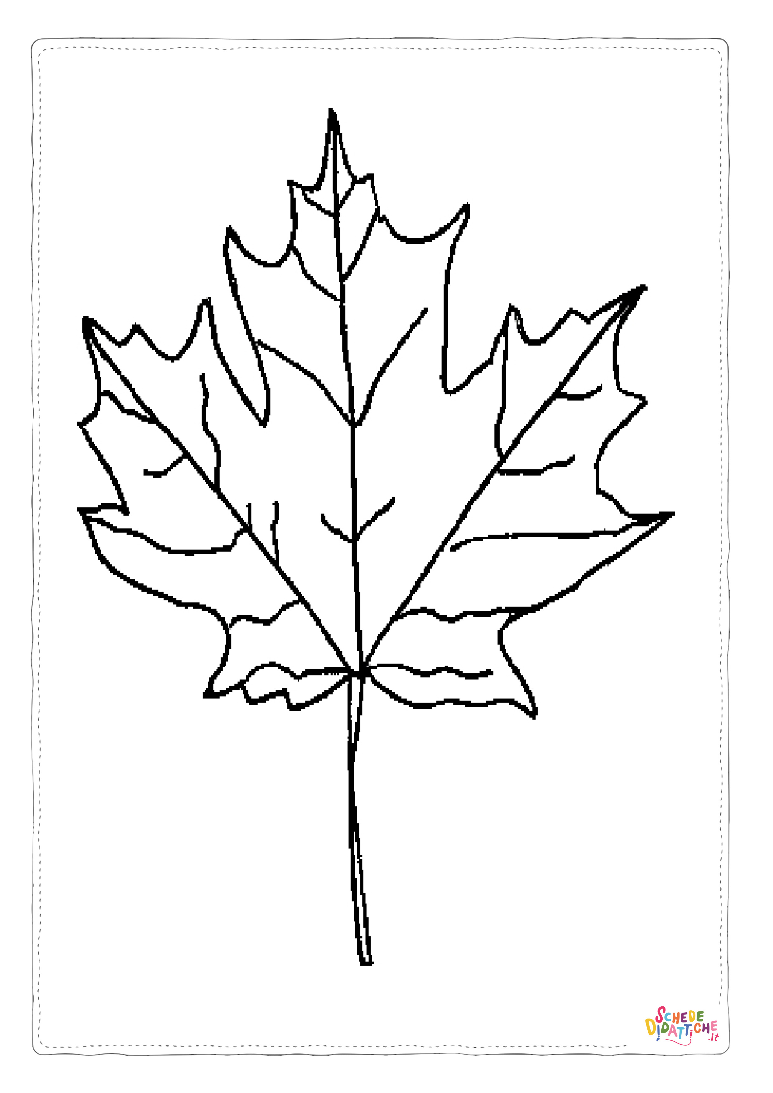 Disegno "Disegno di foglia da stampare e colorare 116" Disegno di foglia da stampare e colorare 116
