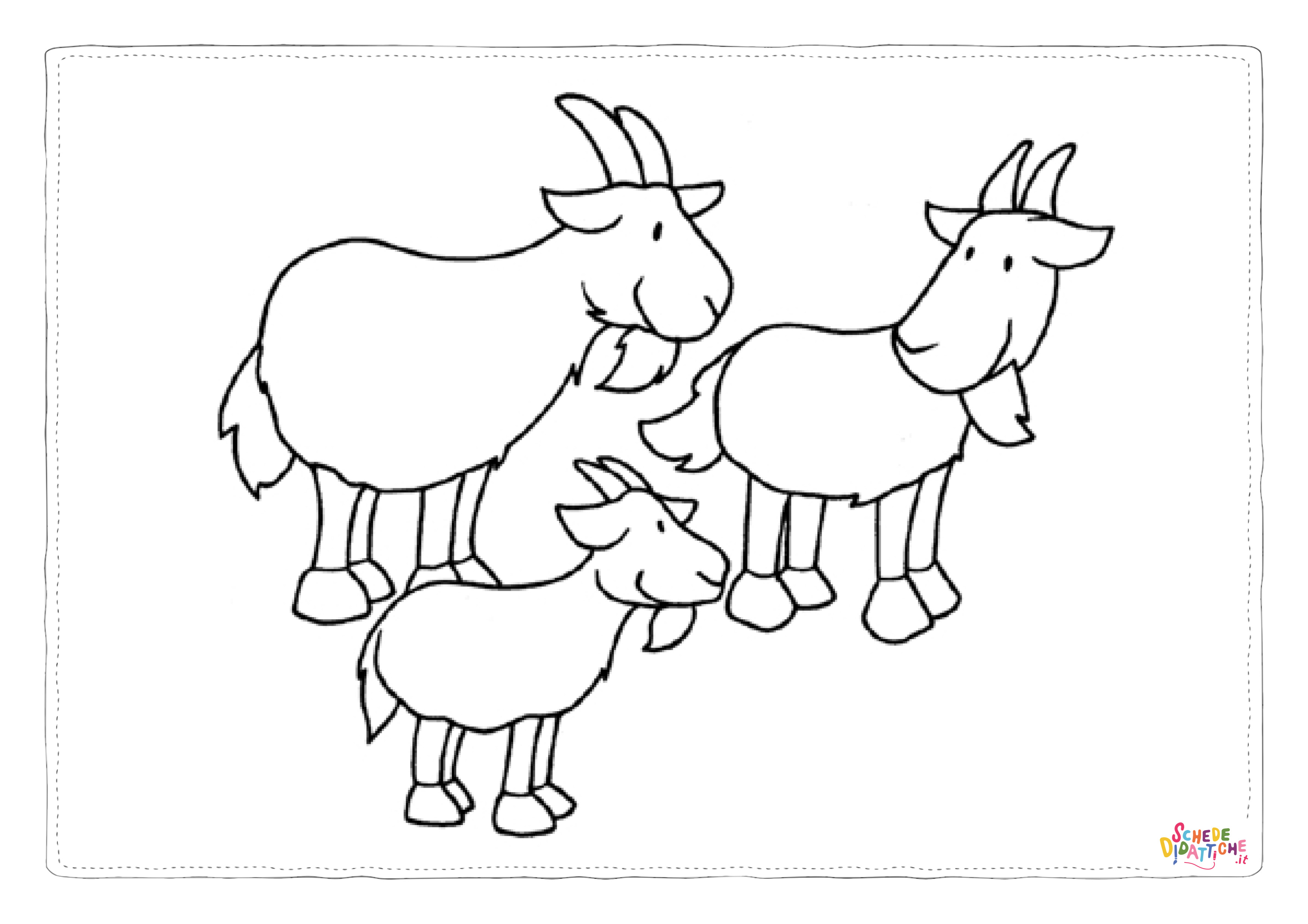Disegno "Disegno di capra da stampare e colorare 20" Disegno di capra da stampare e colorare 20