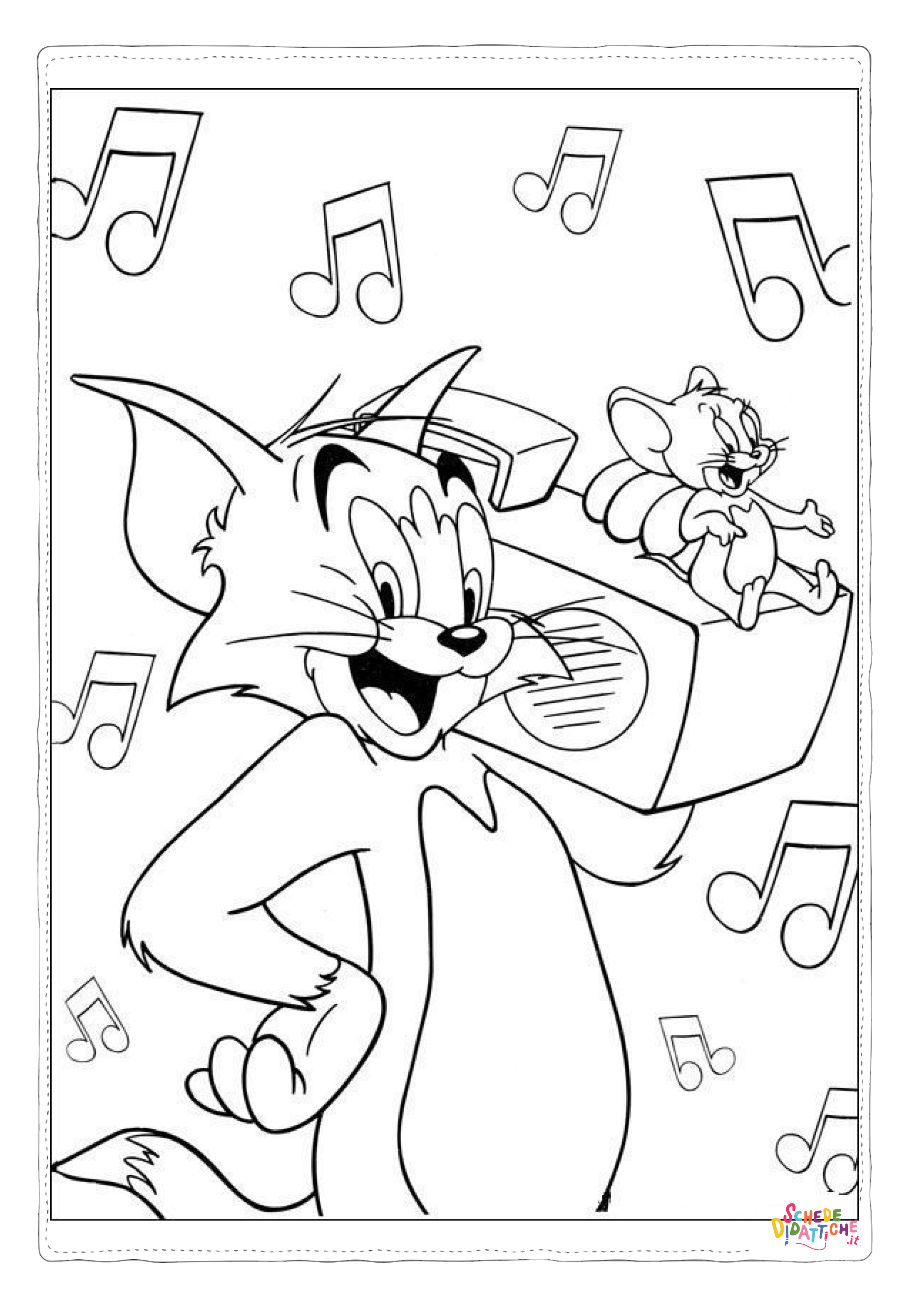Disegno "Disegno di Tom e Jerry da stampare e colorare 79" Disegno di Tom e Jerry da stampare e colorare 79