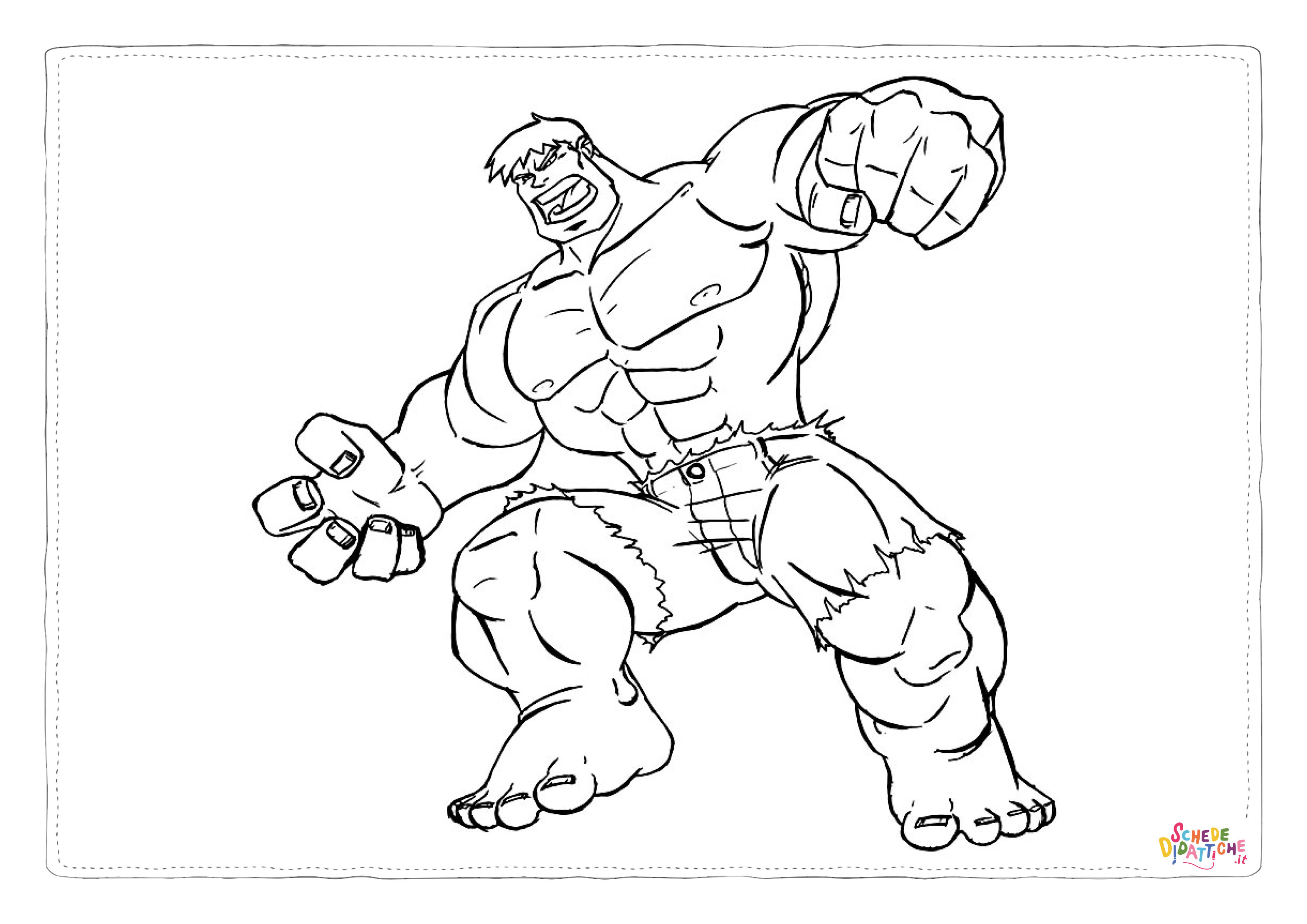 Disegno "Disegno di Hulk da stampare e colorare 75" Disegno di Hulk da stampare e colorare 75