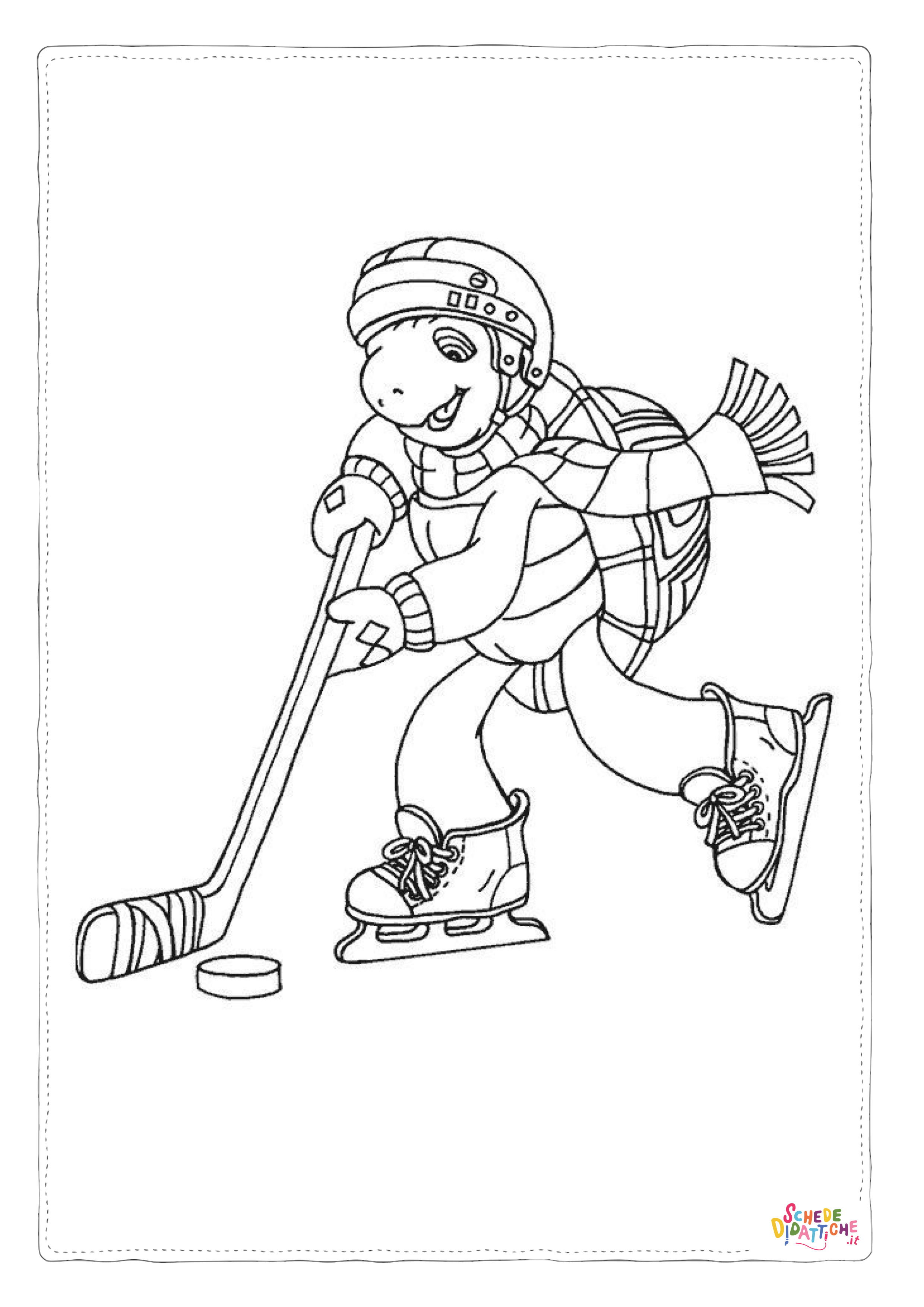 Disegno di hockey da stampare e colorare 7