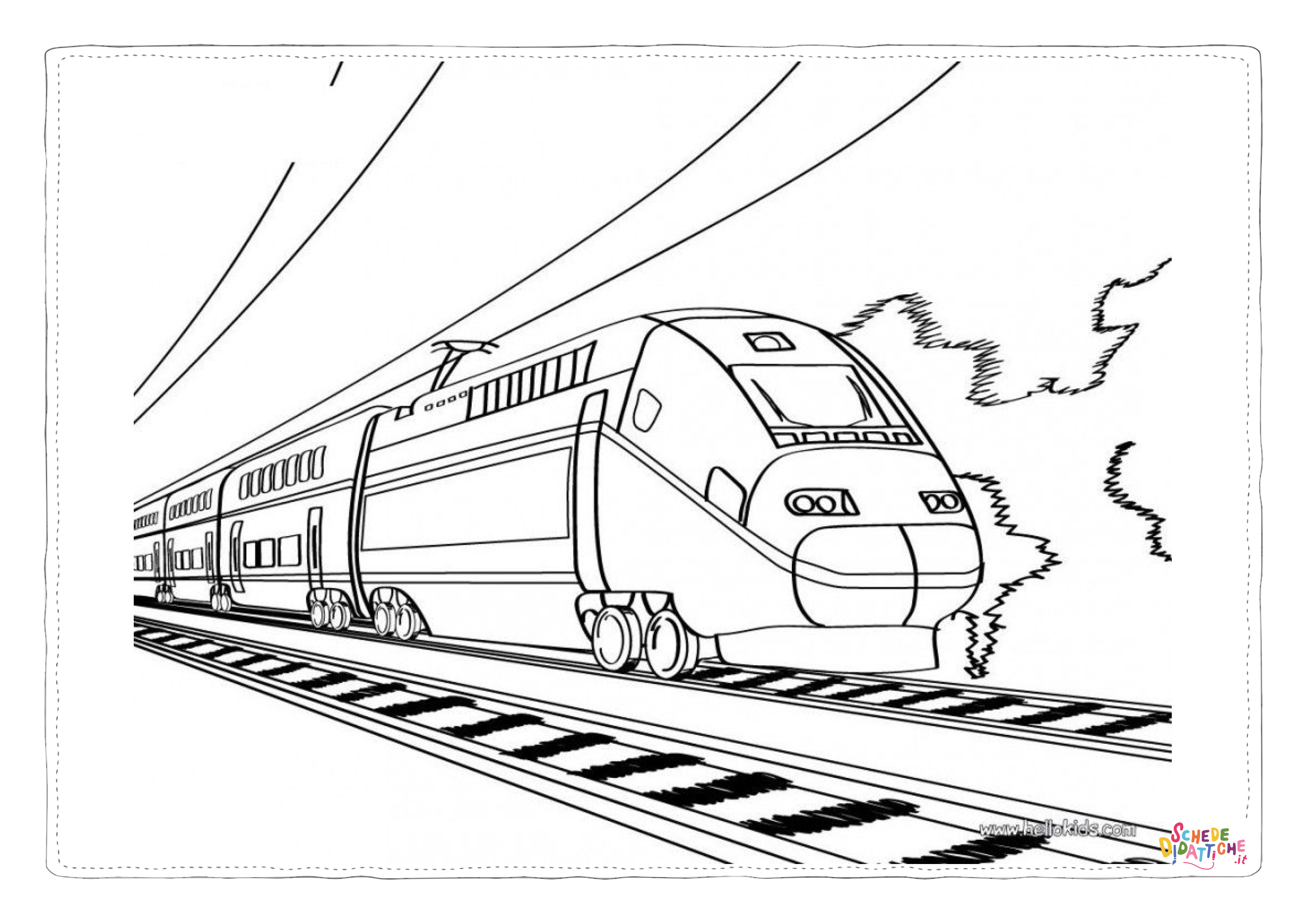 Disegno "Disegno di treno da stampare e colorare 83" Disegno di treno da stampare e colorare 83