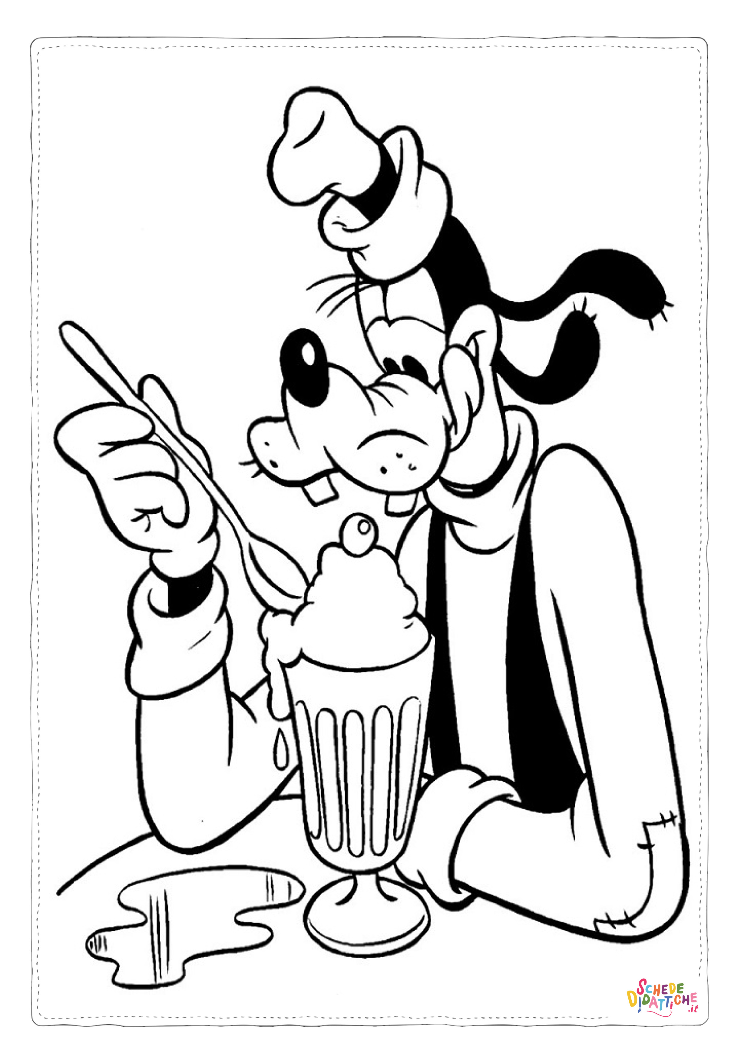 Disegno "Disegno di Pippo da stampare e colorare 33" Disegno di Pippo da stampare e colorare 33