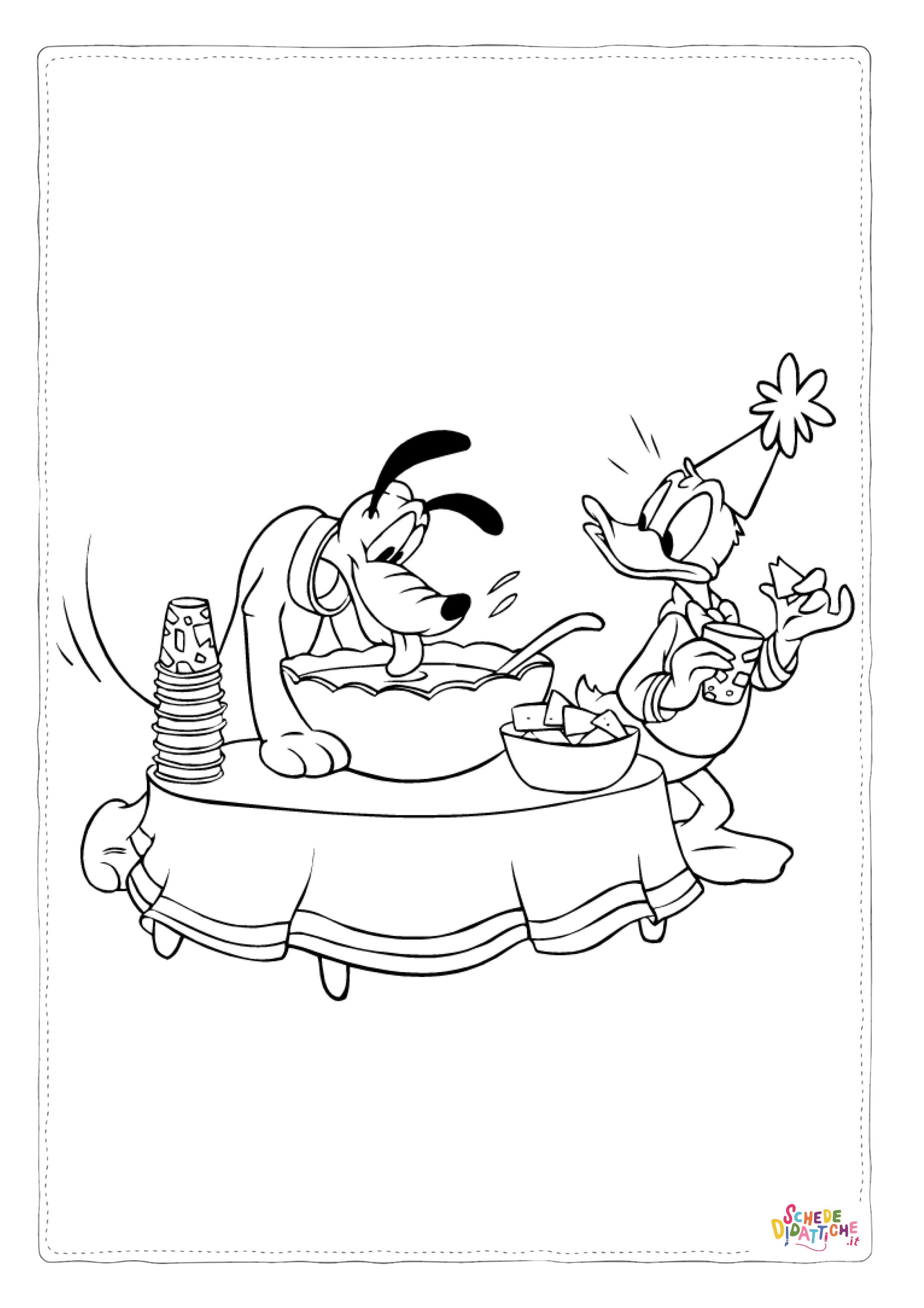 Disegno "Disegno di Paperino da stampare e colorare 117" Disegno di Paperino da stampare e colorare 117