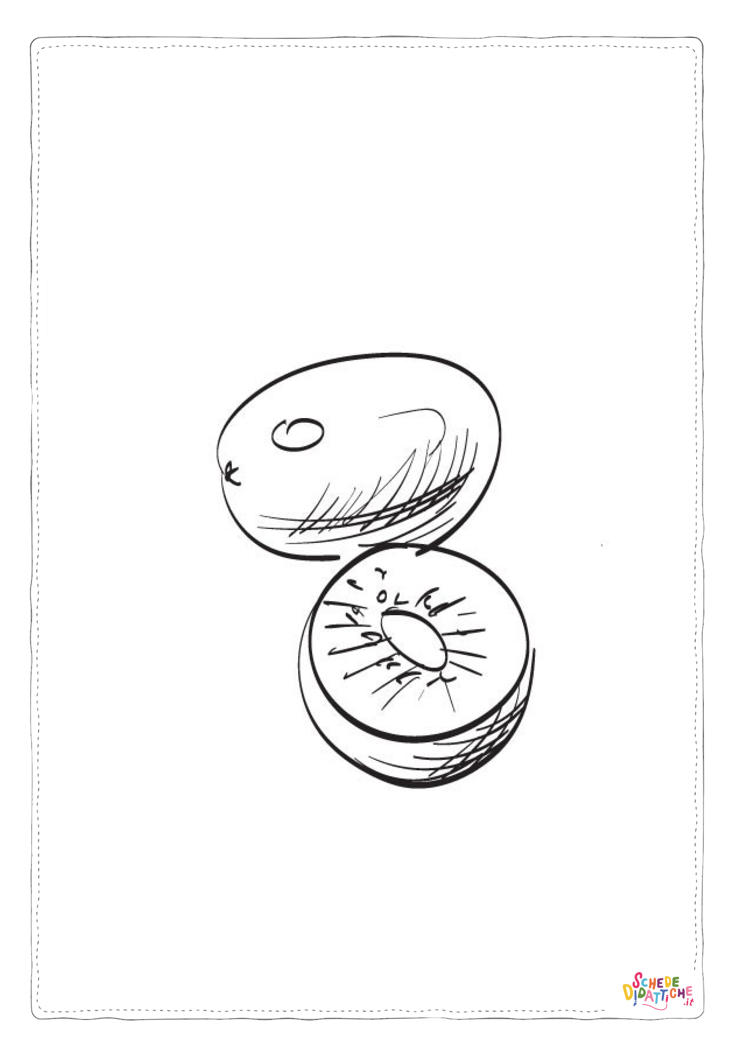 Disegno "Disegno di kiwi da stampare e colorare 2" Disegno di kiwi da stampare e colorare 2