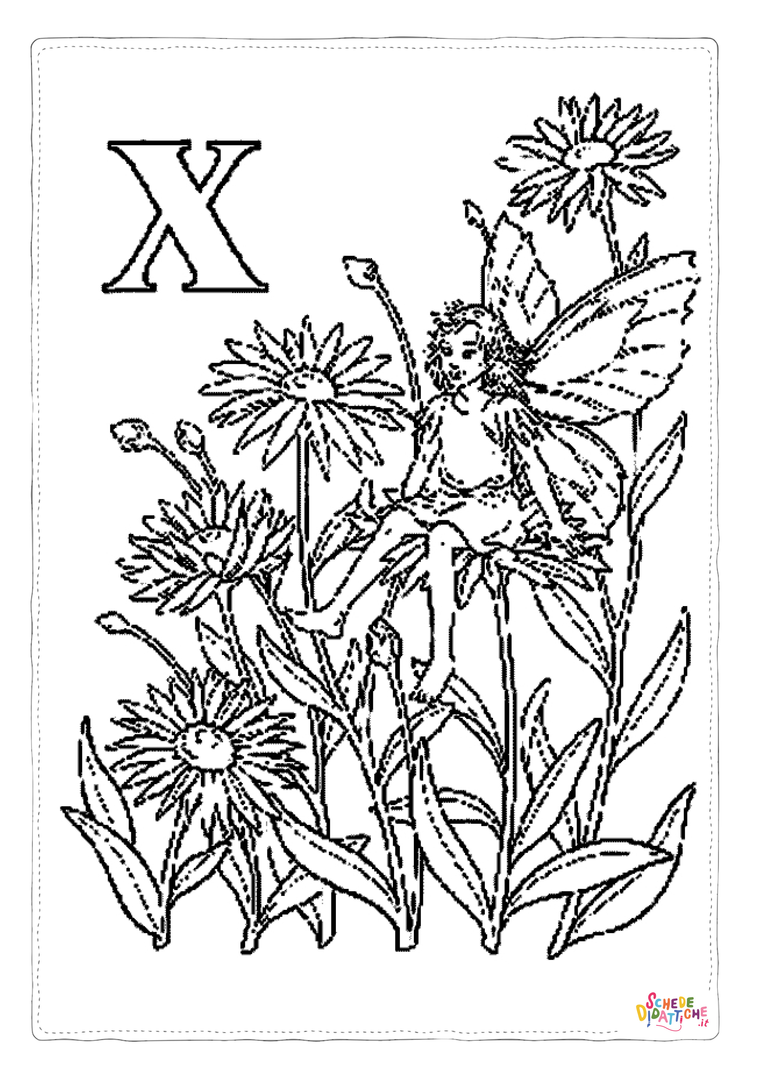 Disegno "Disegno di fata da stampare e colorare 36" Disegno di fata da stampare e colorare 36