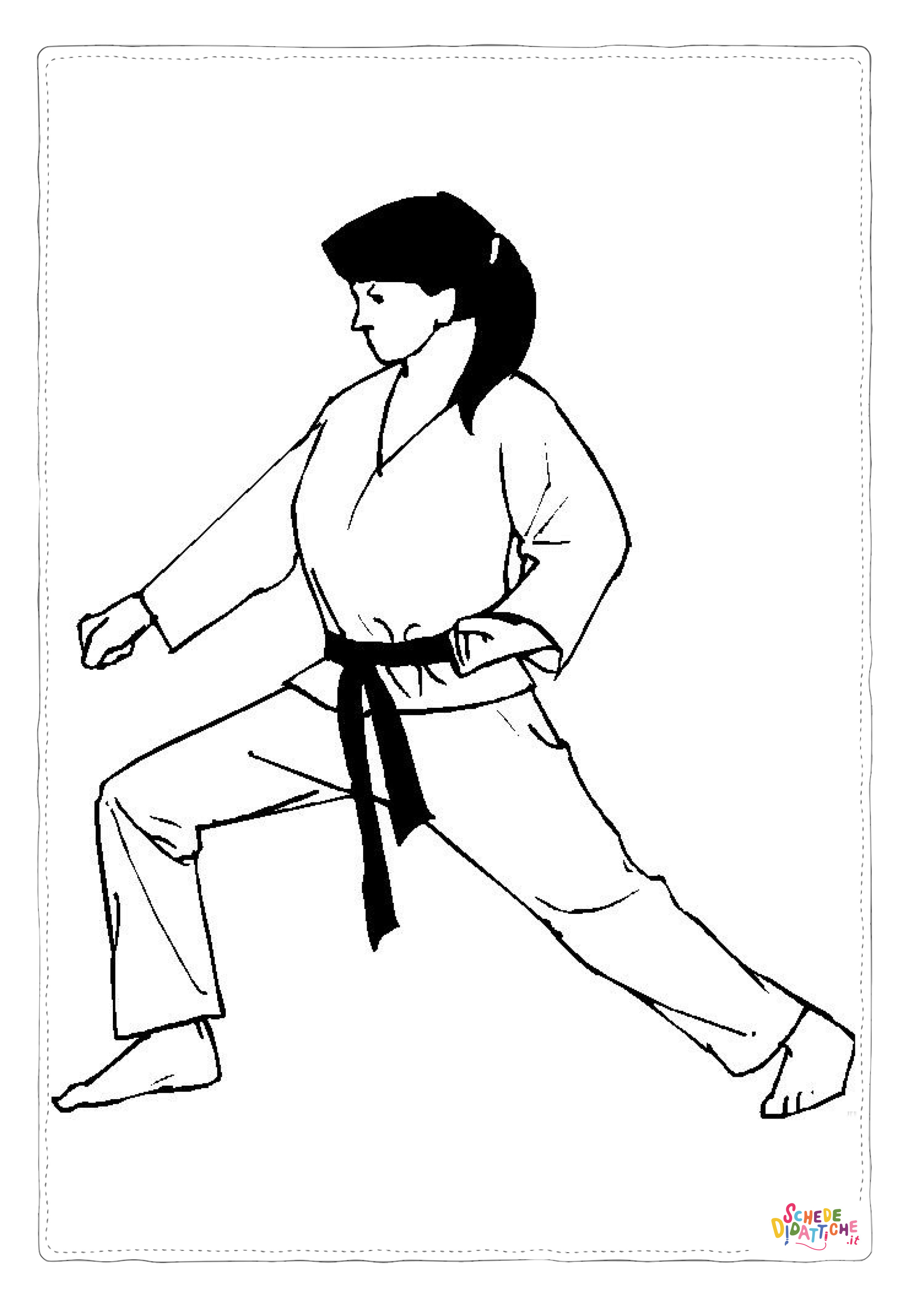 Disegno di karate da stampare e colorare 7