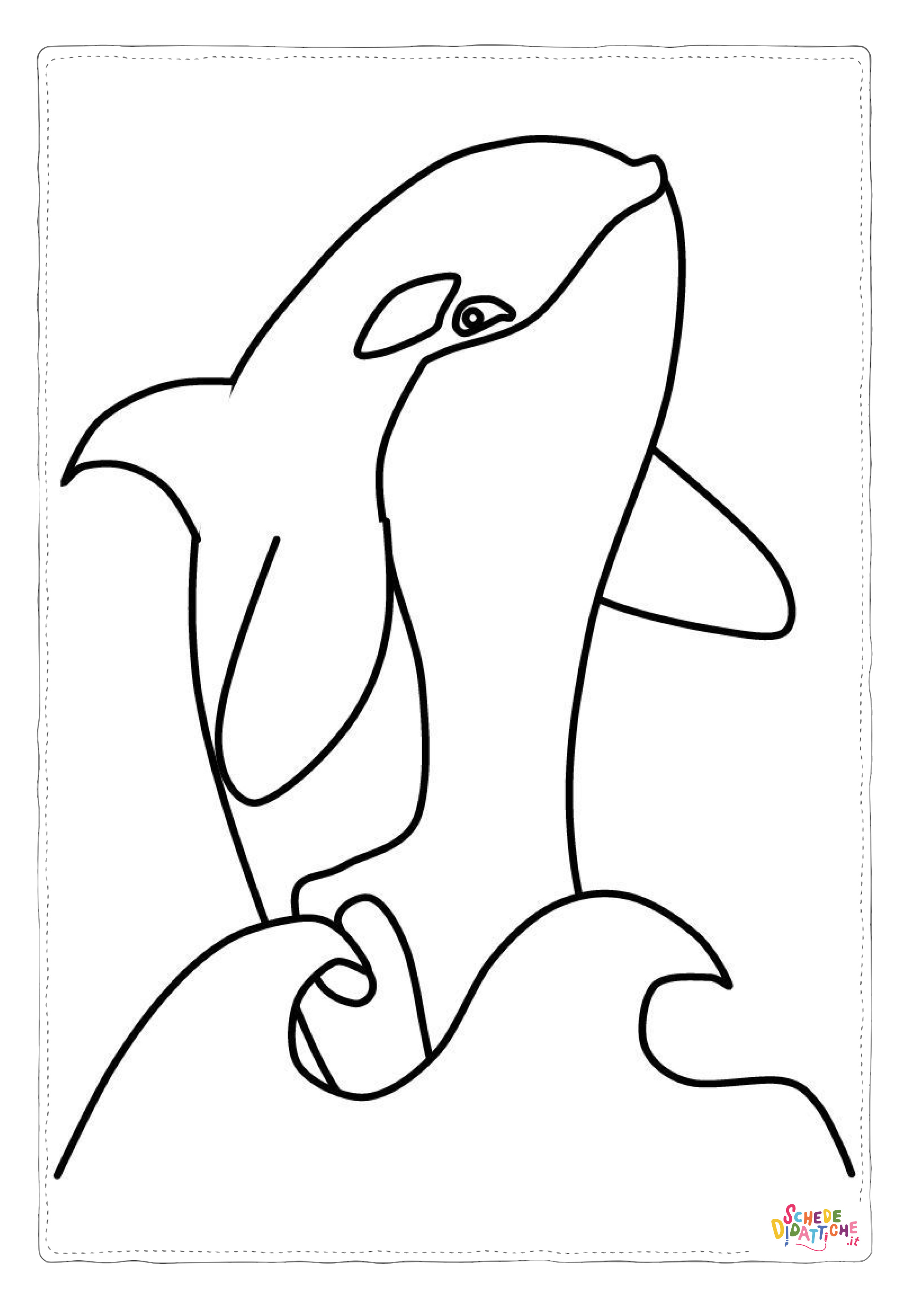 Disegno "Disegno di orca da stampare e colorare 2" Disegno di orca da stampare e colorare 2