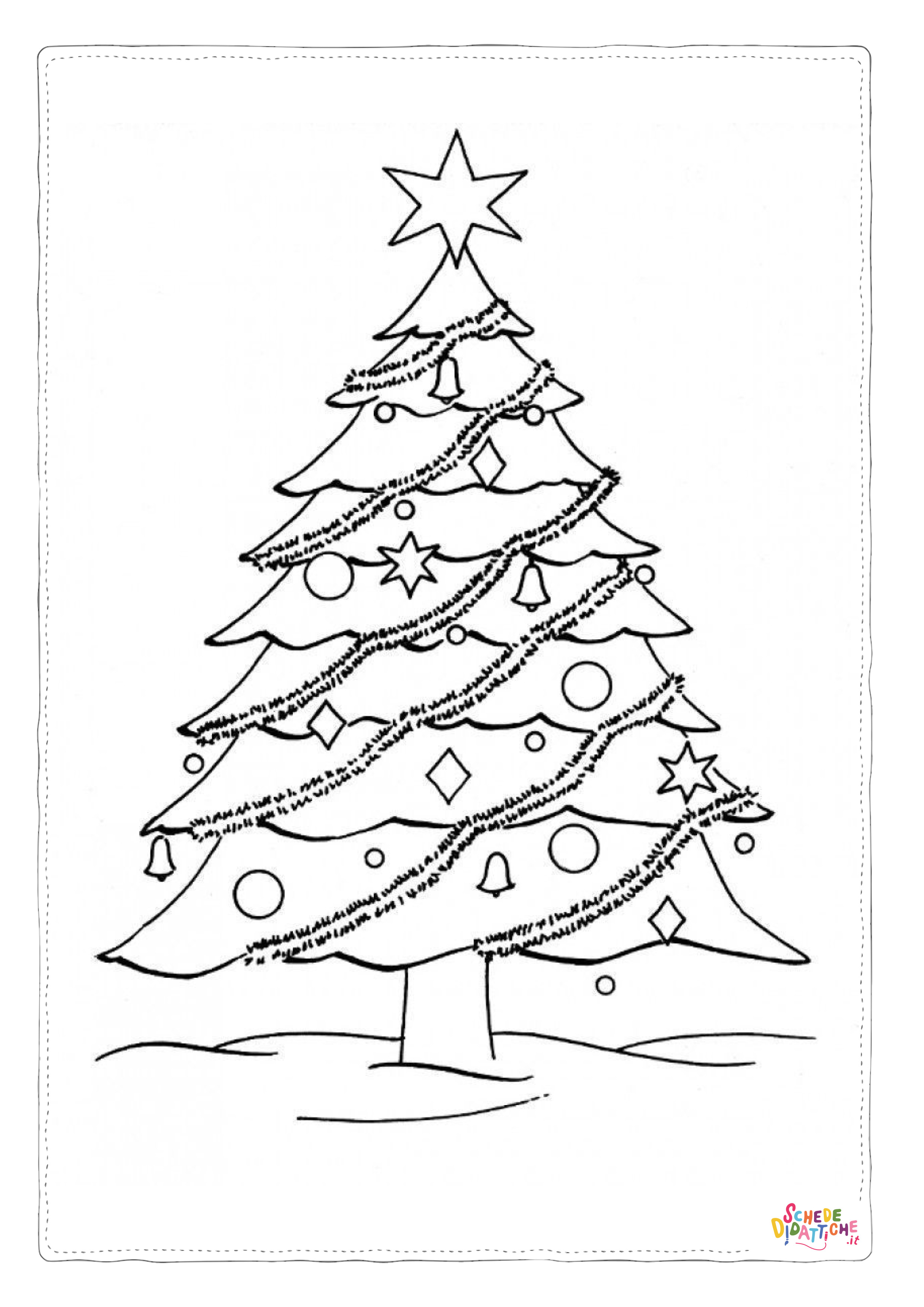 Disegno "Disegno di albero di Natale da stampare e colorare 216" Disegno di albero di Natale da stampare e colorare 216