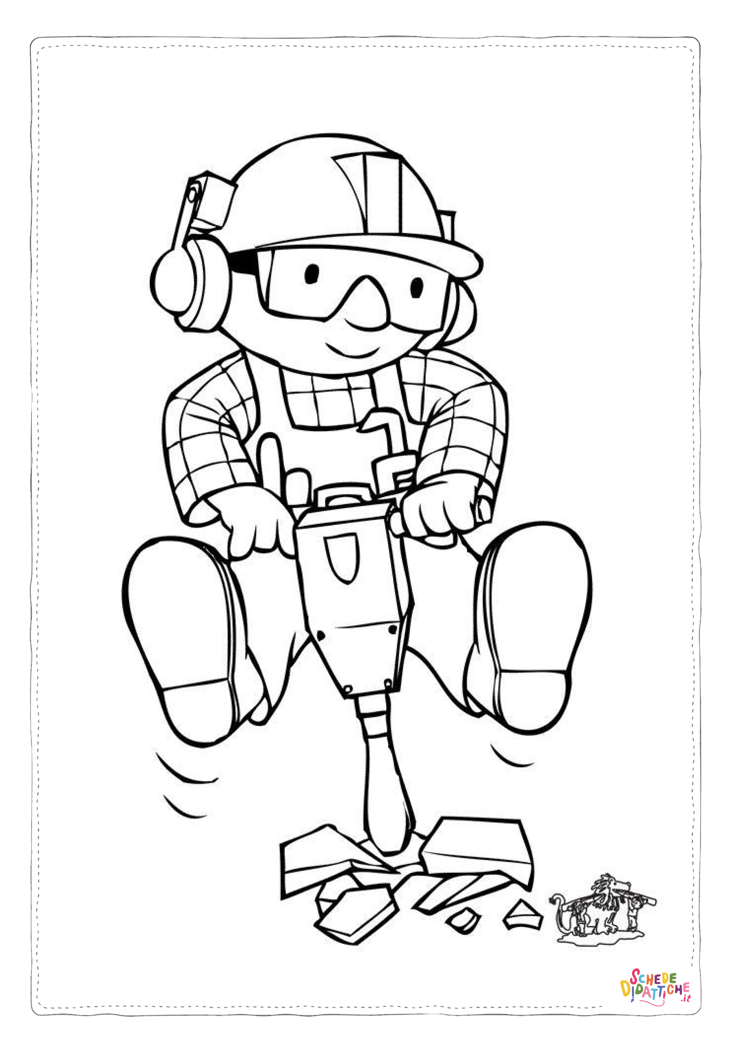 Disegno di Bob aggiustatutto da stampare e colorare 12