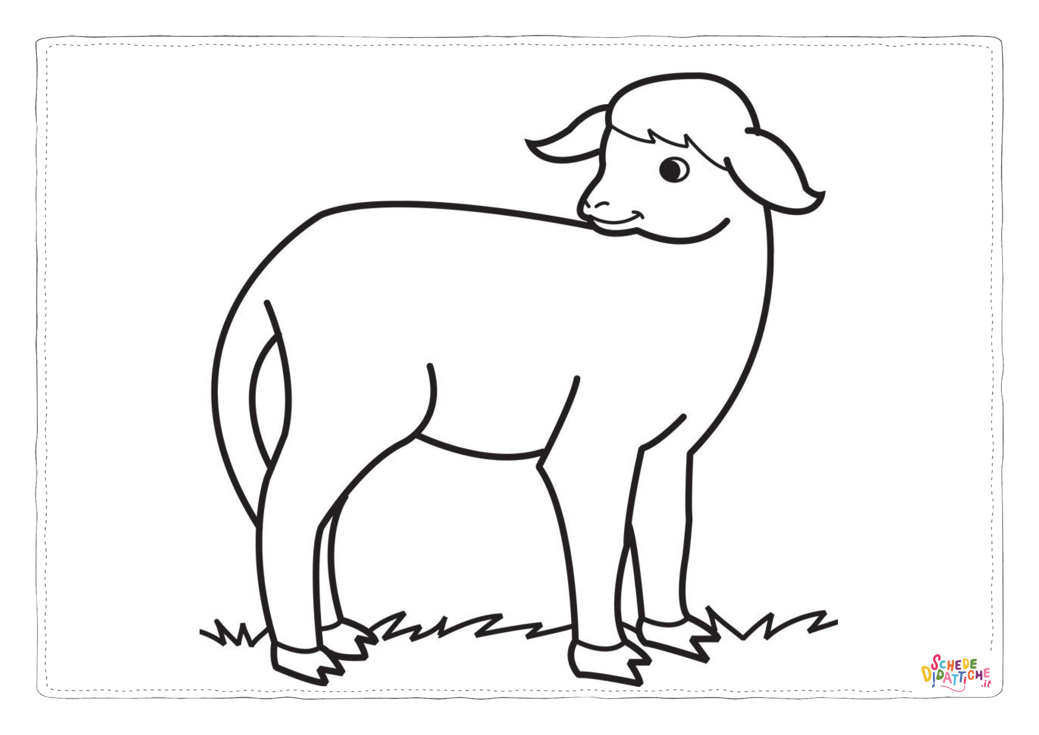 Disegno "Disegno di pecora da stampare e colorare 32" Disegno di pecora da stampare e colorare 32