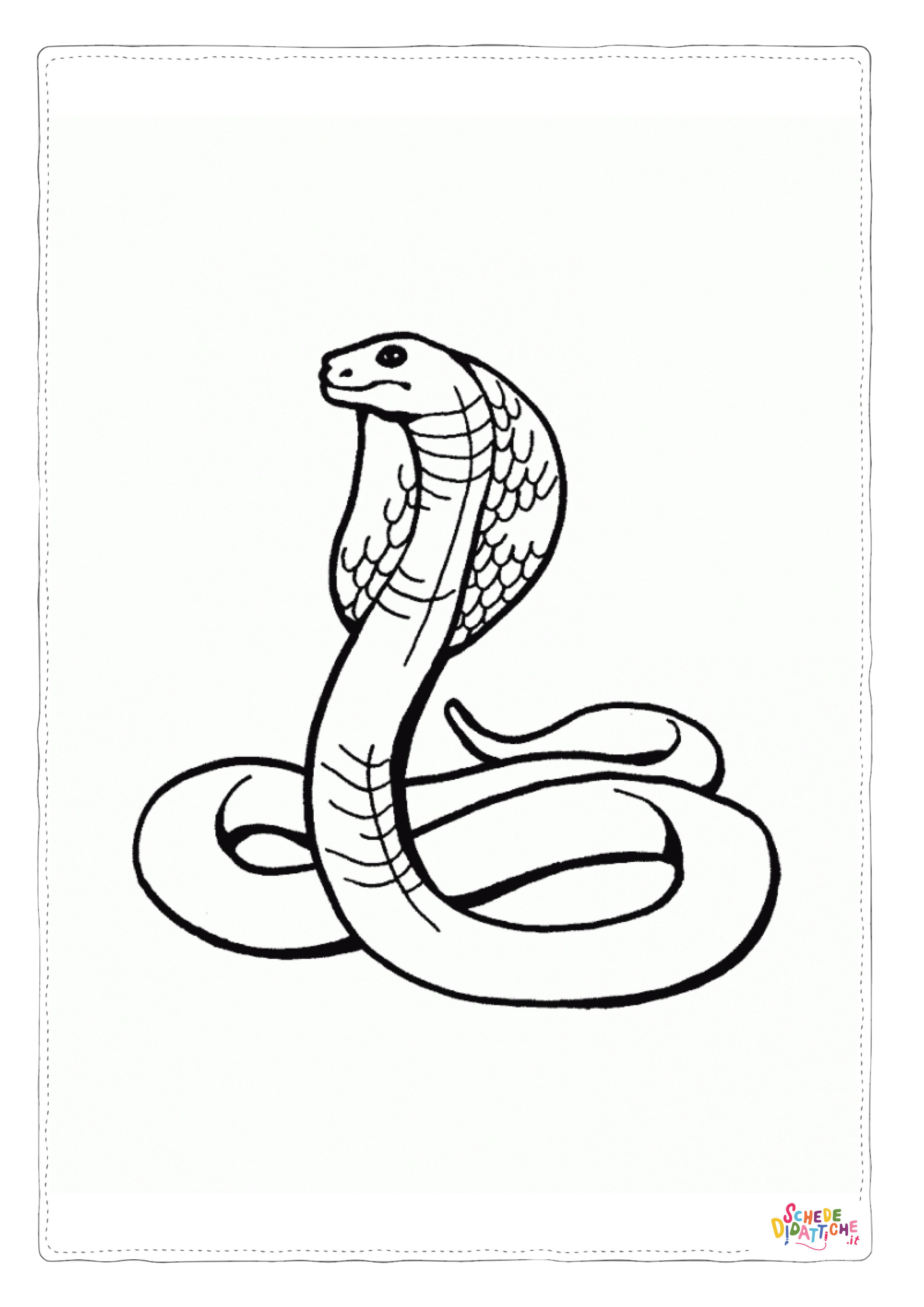 Disegno "Disegno di serpente da stampare e colorare 16" Disegno di serpente da stampare e colorare 16