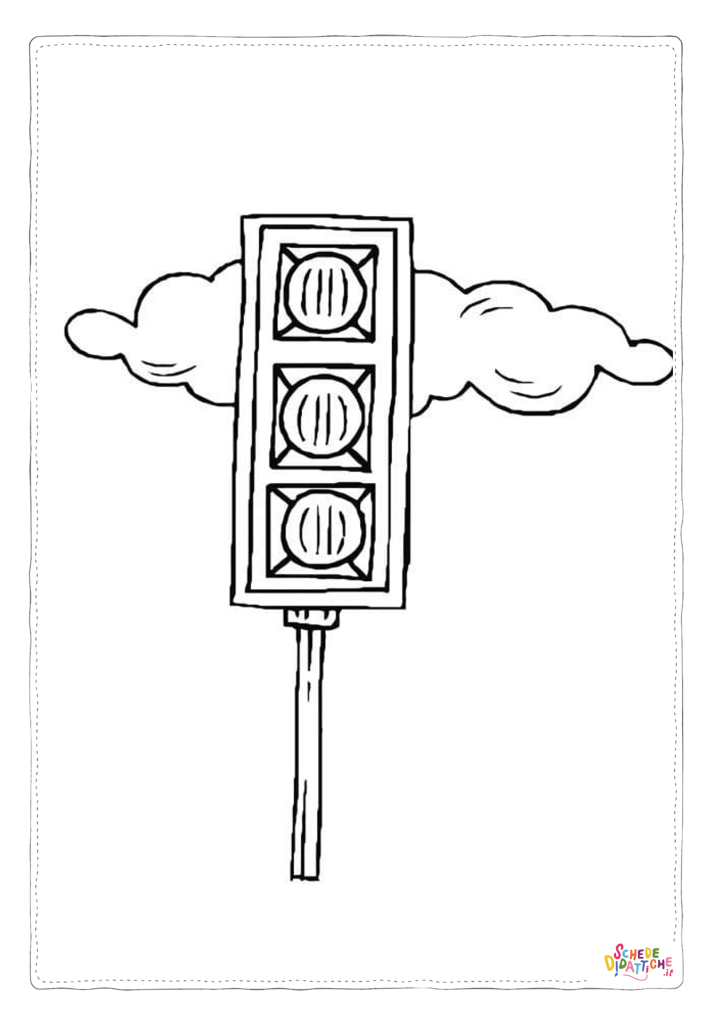Disegno di semaforo da stampare e colorare 6