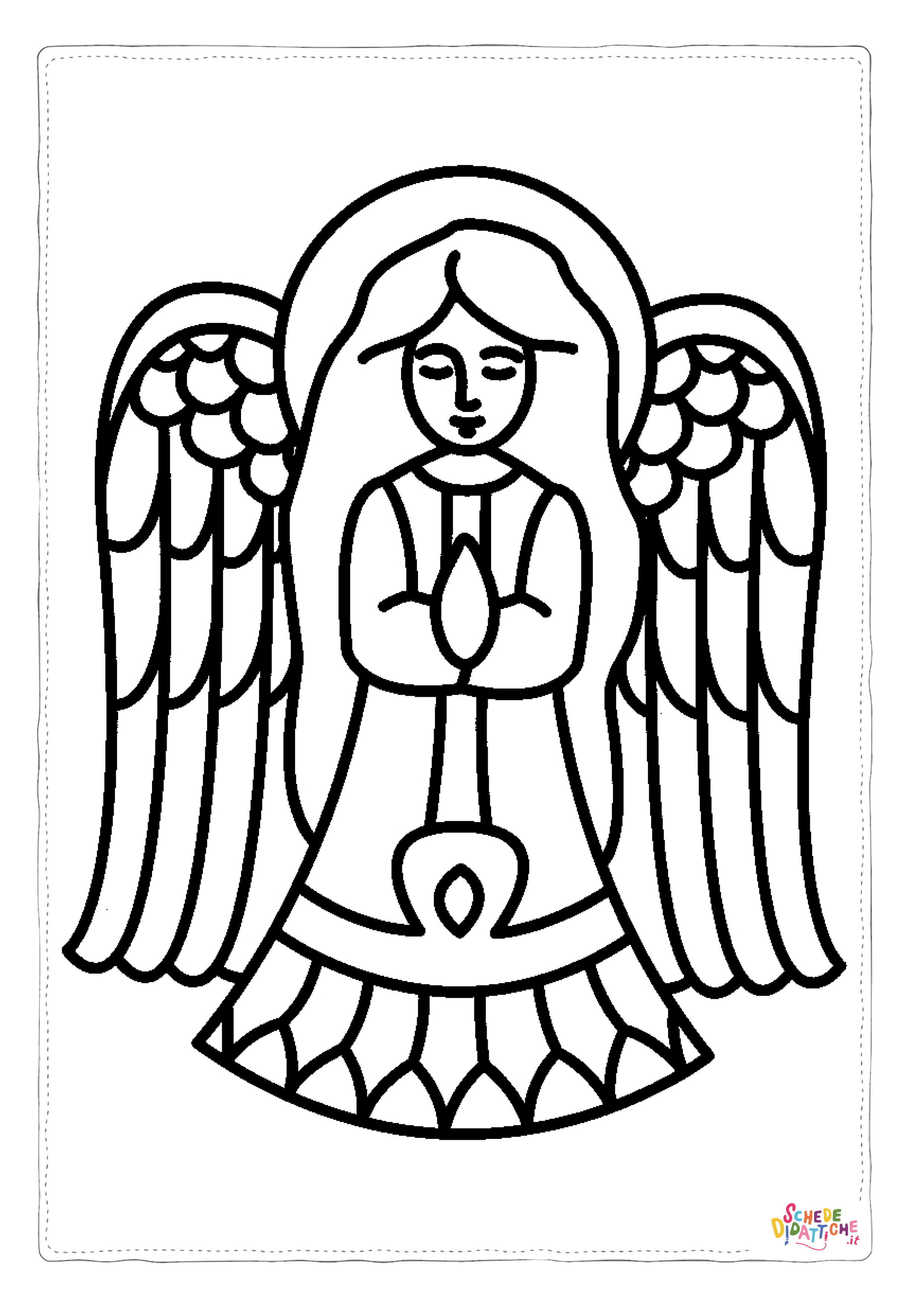 Disegno di angelo da stampare e colorare 33