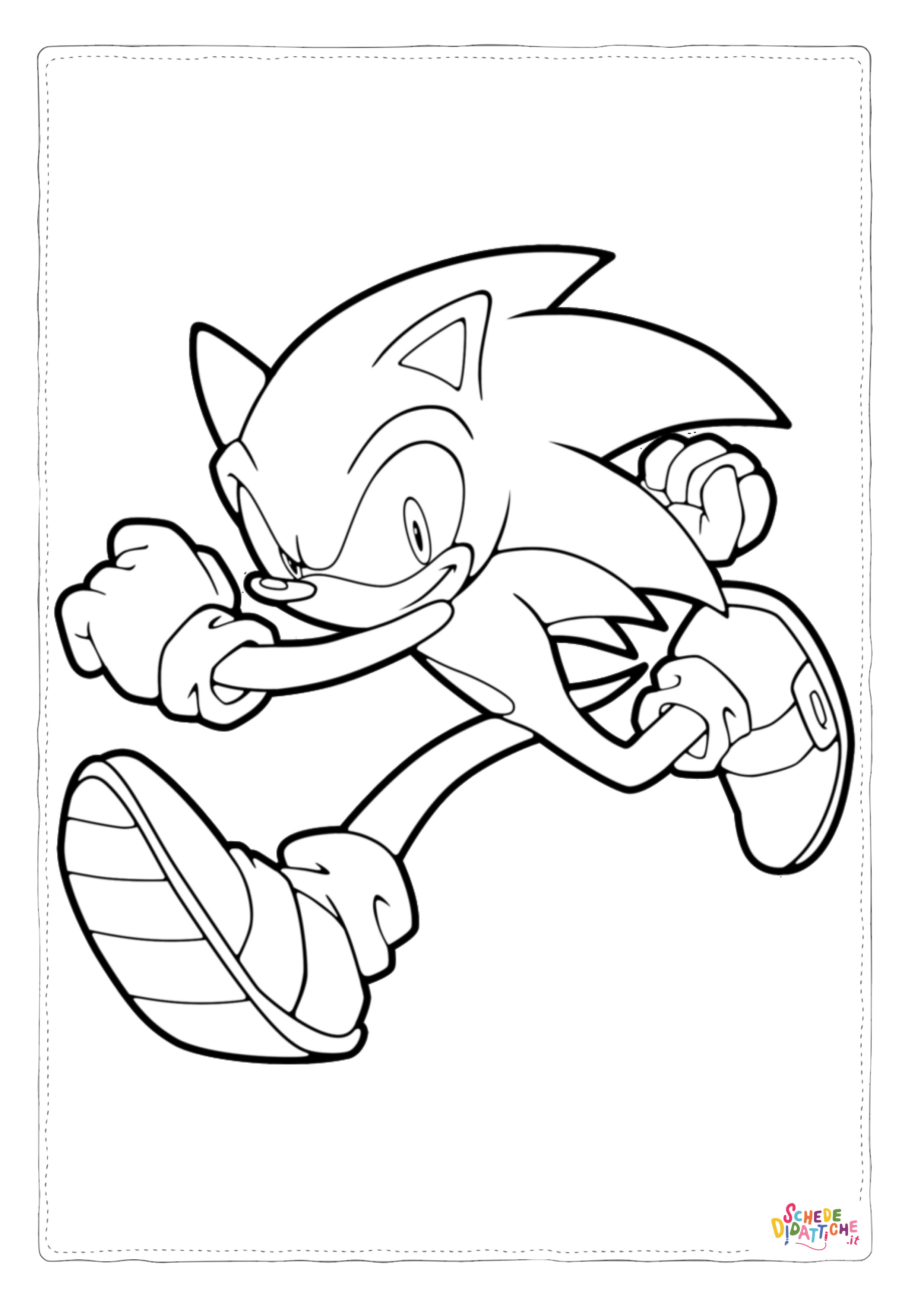 Disegno "Disegno di Sonic da stampare e colorare 8" Disegno di Sonic da stampare e colorare 8