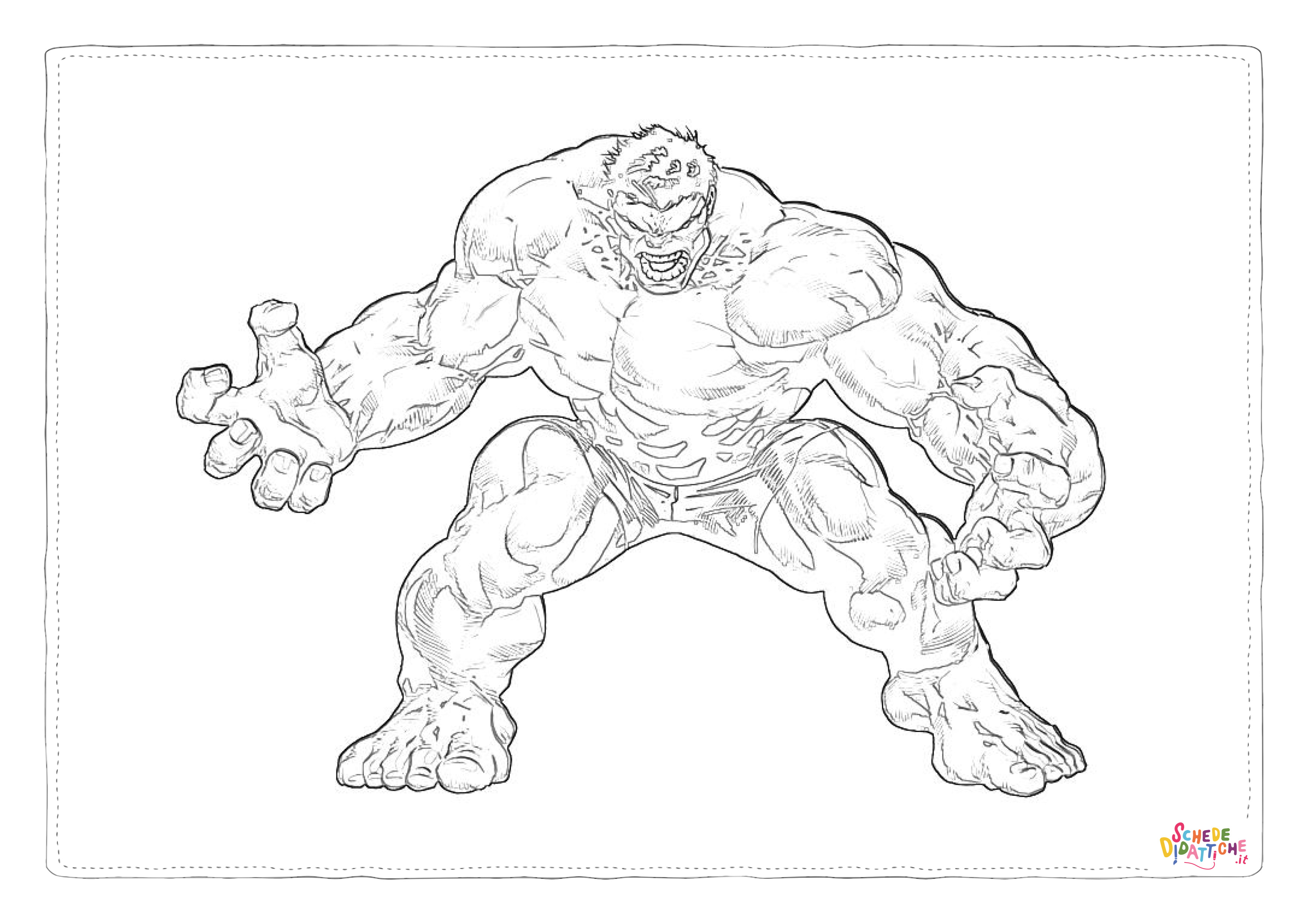 Disegno "Disegno di Hulk da stampare e colorare 133" Disegno di Hulk da stampare e colorare 133