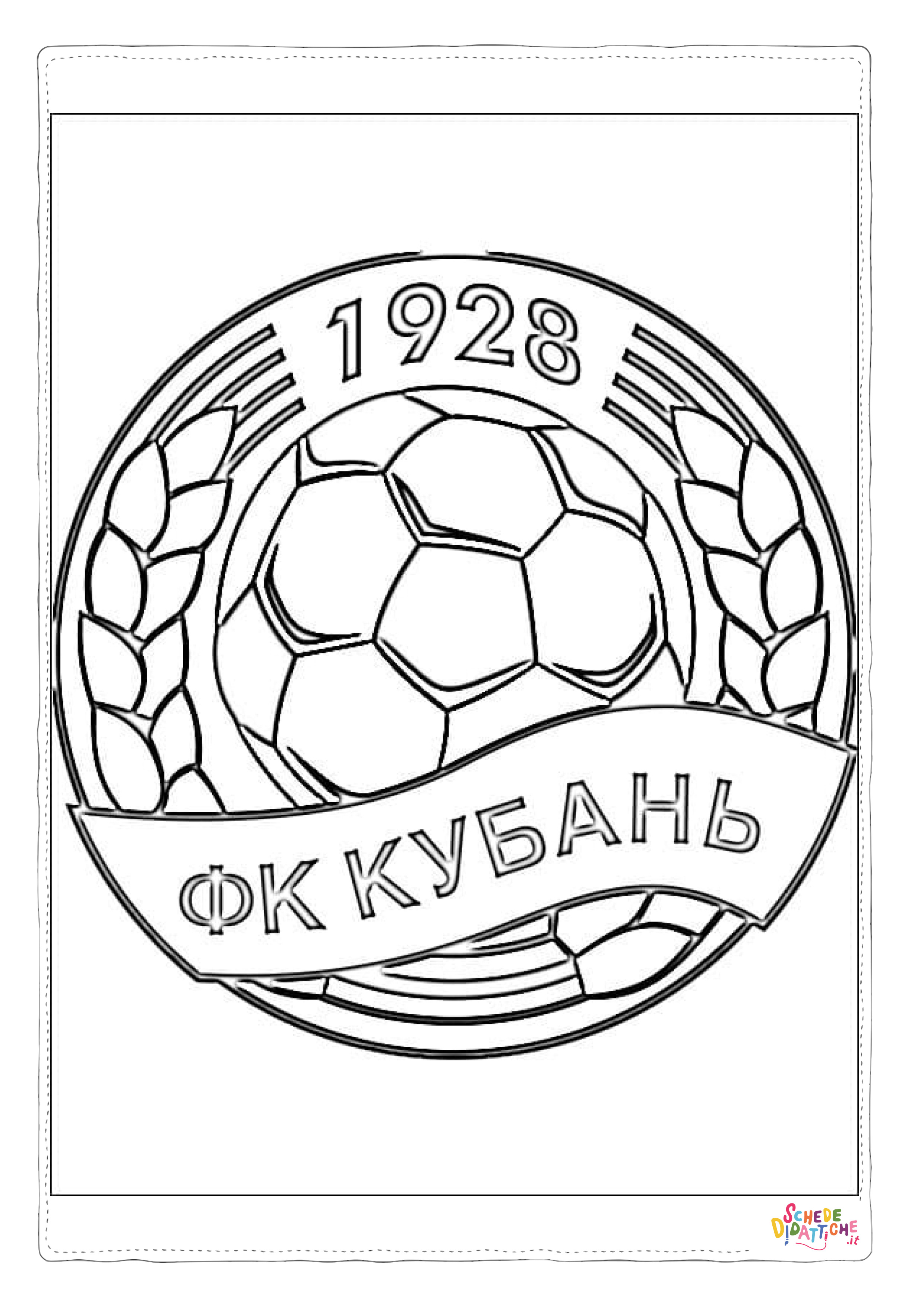 Disegno di stemma squadre di calcio da stampare e colorare 4