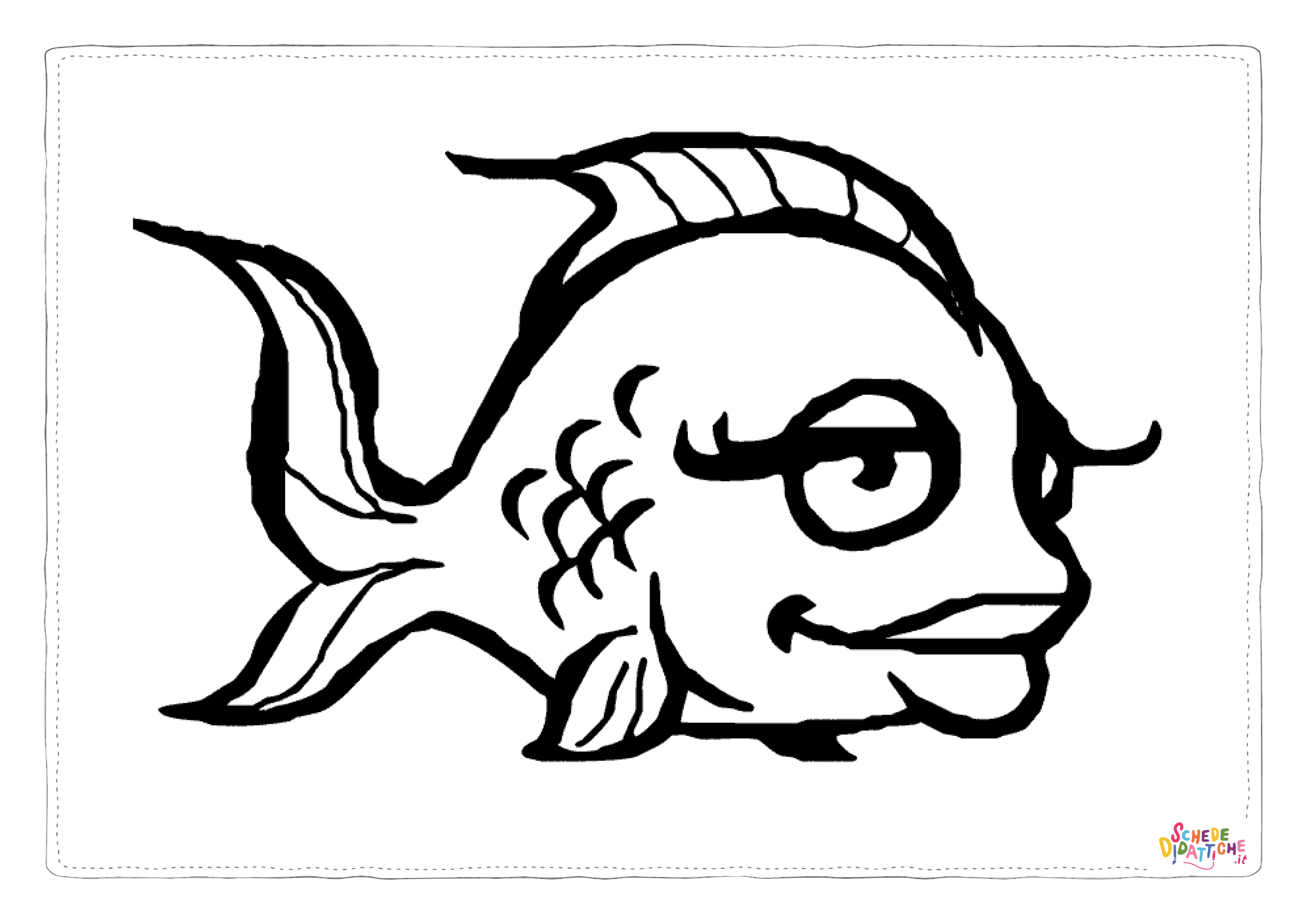 Disegno "Disegno di pesce da stampare e colorare 17" Disegno di pesce da stampare e colorare 17