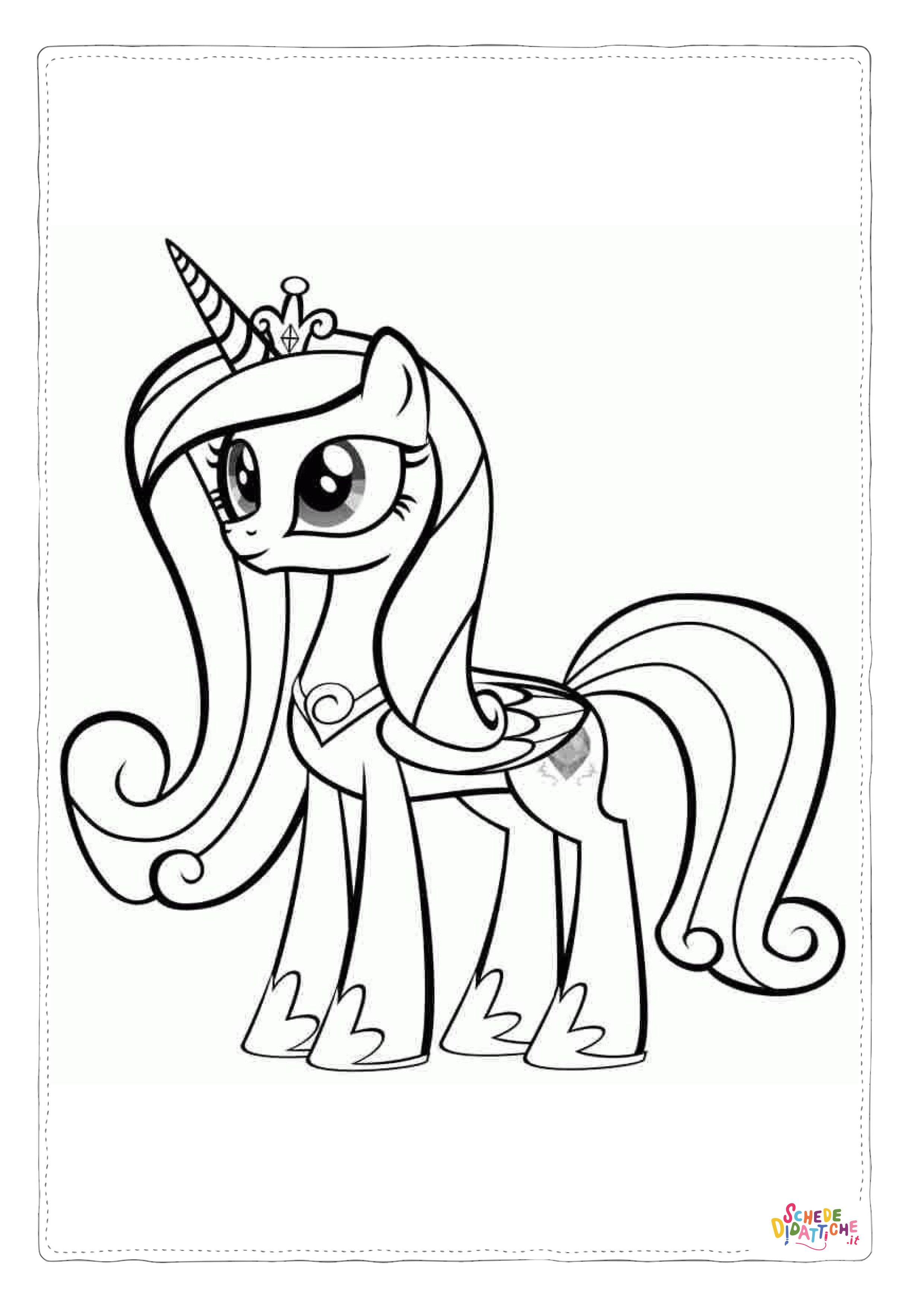 Disegno "Disegno di unicorno da stampare e colorare 14" Disegno di unicorno da stampare e colorare 14