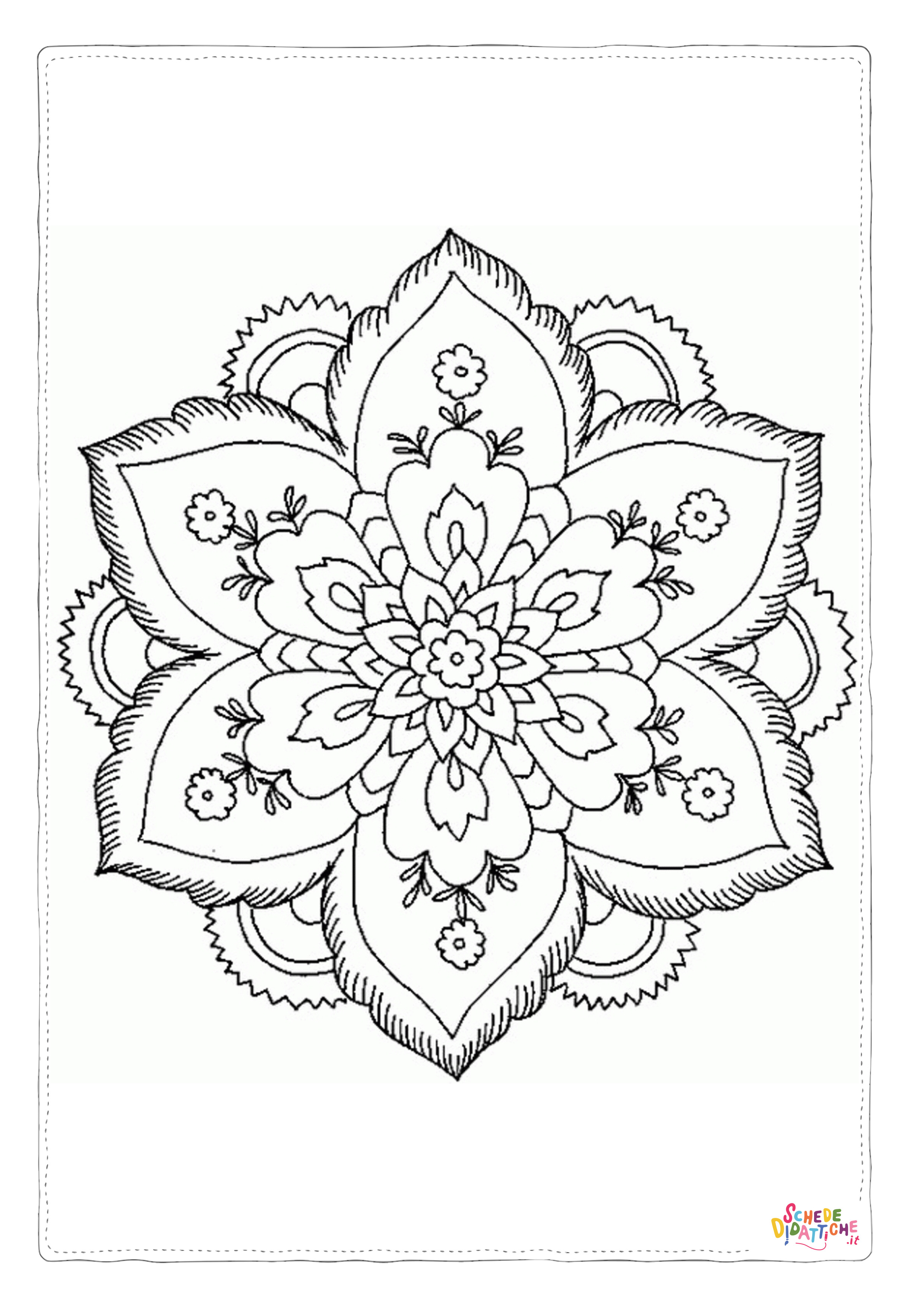 Disegno "Disegno di mandala da stampare e colorare 1113" Disegno di mandala da stampare e colorare 1113