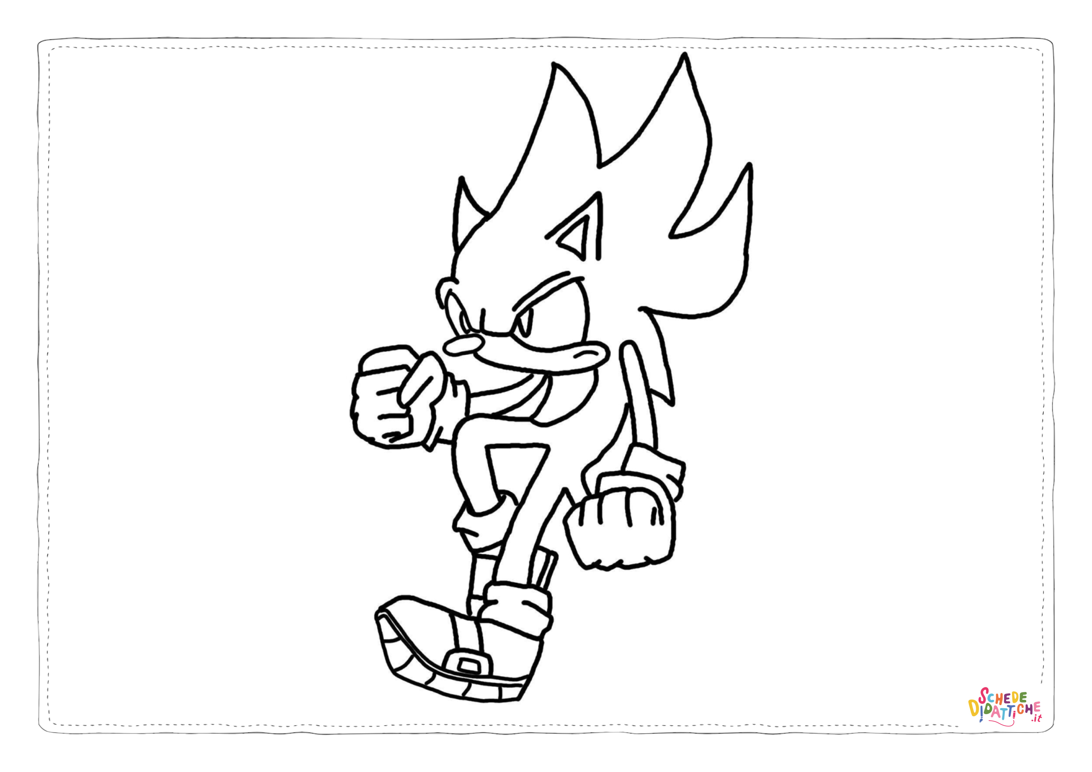 Disegno "Disegno di Sonic da stampare e colorare 26" Disegno di Sonic da stampare e colorare 26