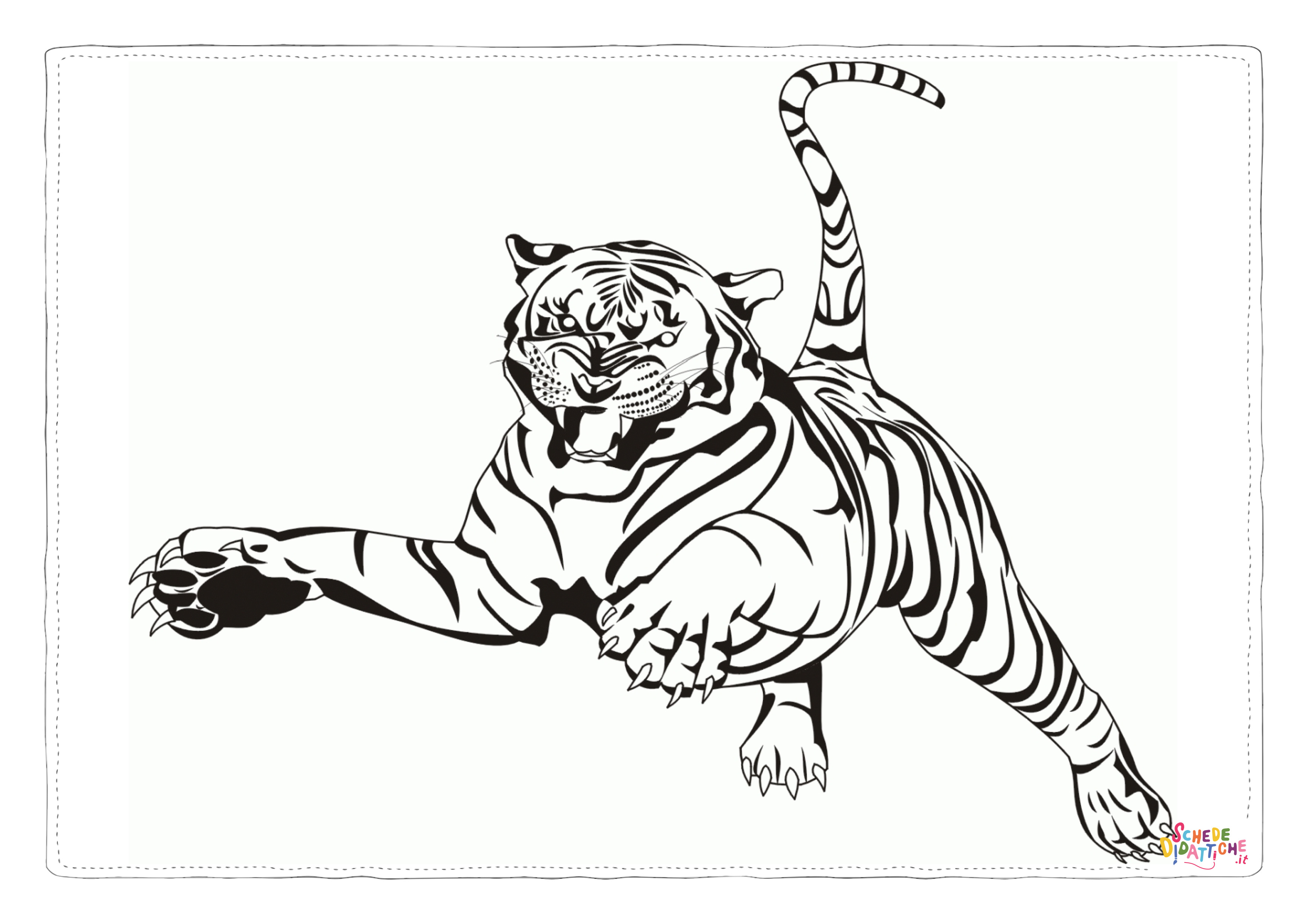 Disegno "Disegno di tigre da stampare e colorare 42" Disegno di tigre da stampare e colorare 42