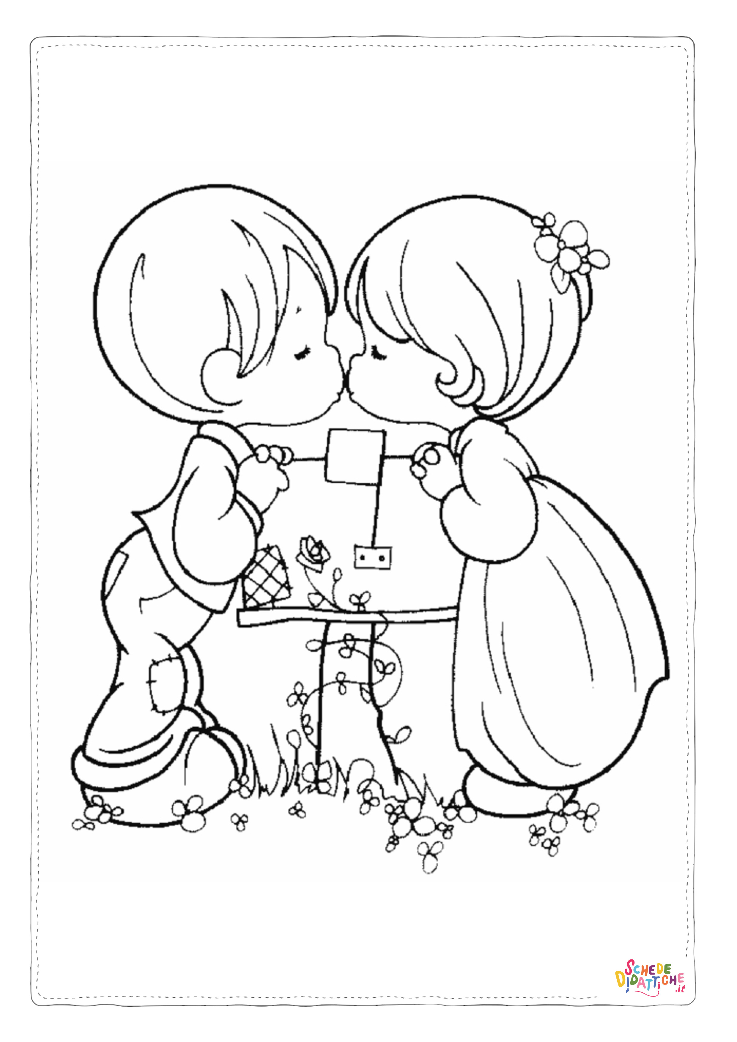 Disegno "Disegno di San Valentino da stampare e colorare 22" Disegno di San Valentino da stampare e colorare 22