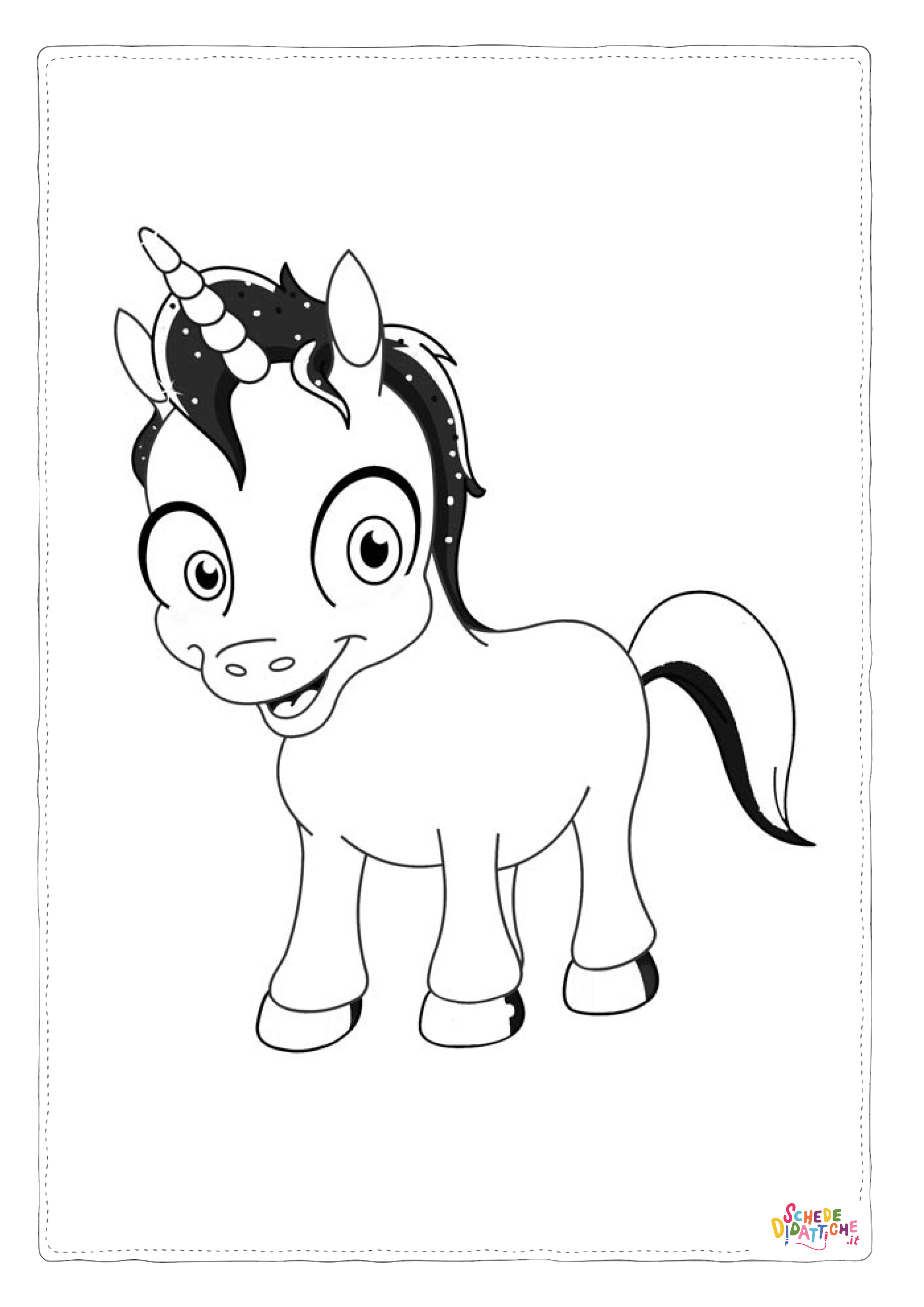Disegno "Disegno di unicorno da stampare e colorare 112" Disegno di unicorno da stampare e colorare 112