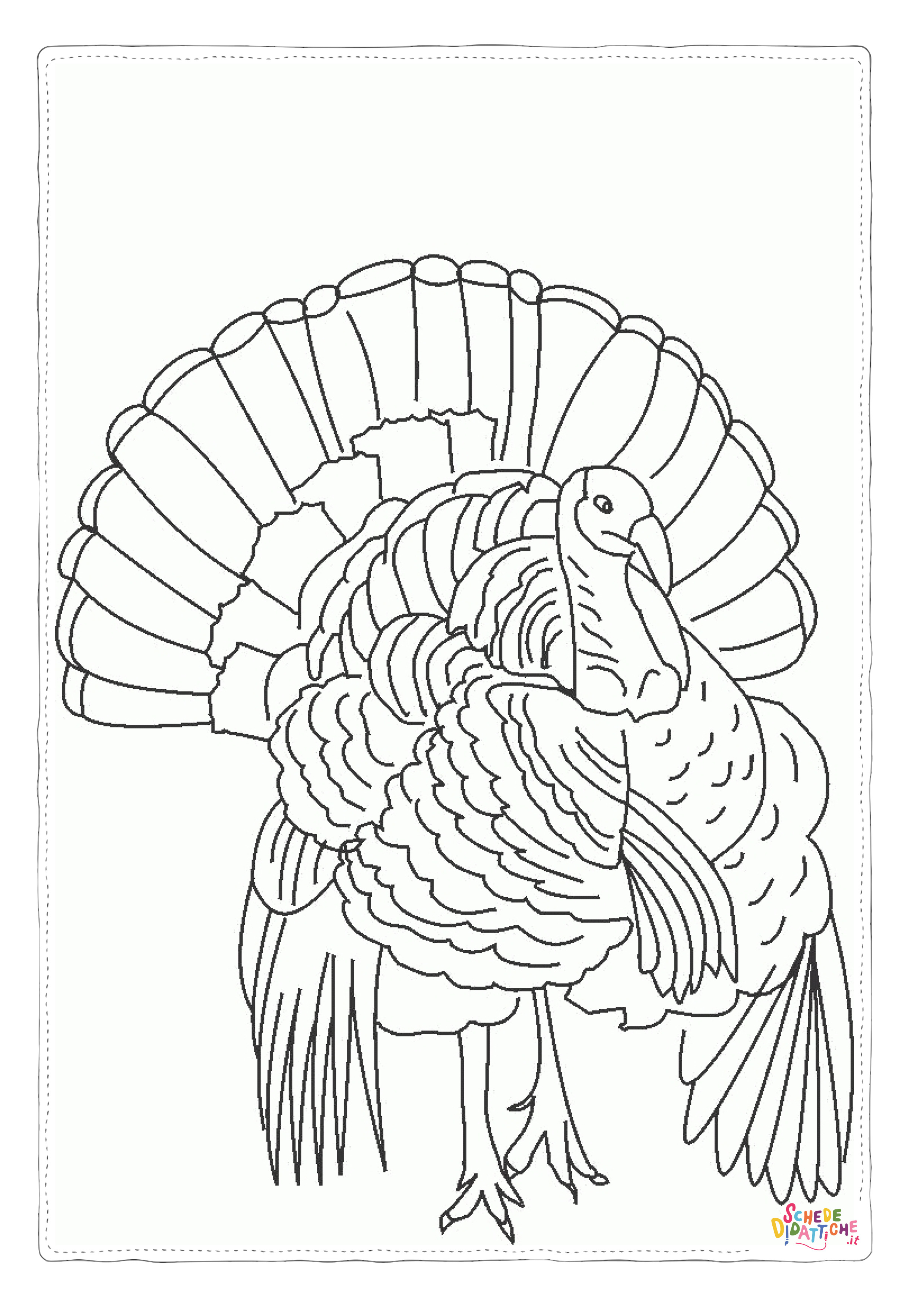 Disegno di tacchino da stampare e colorare 29