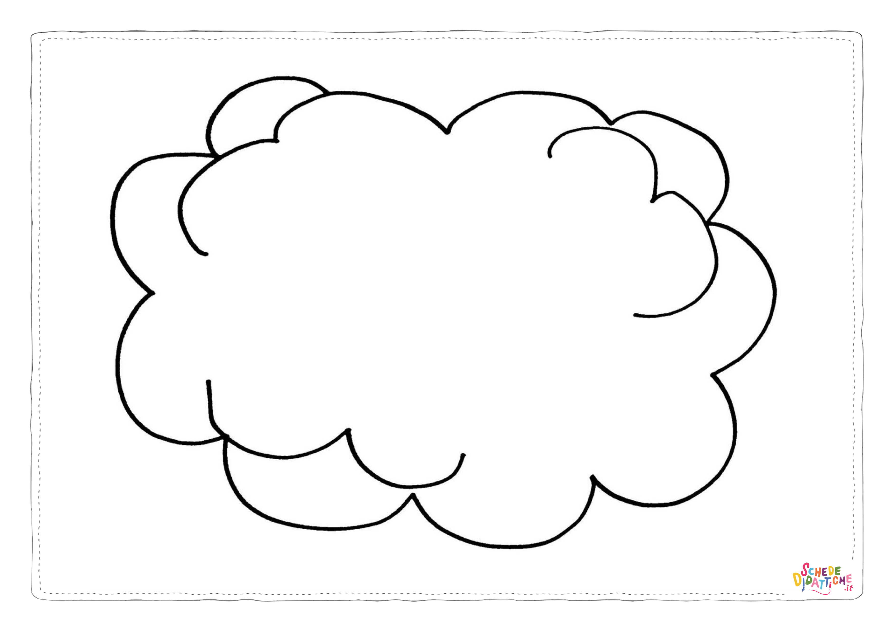 Disegno di nuvola da stampare e colorare 11