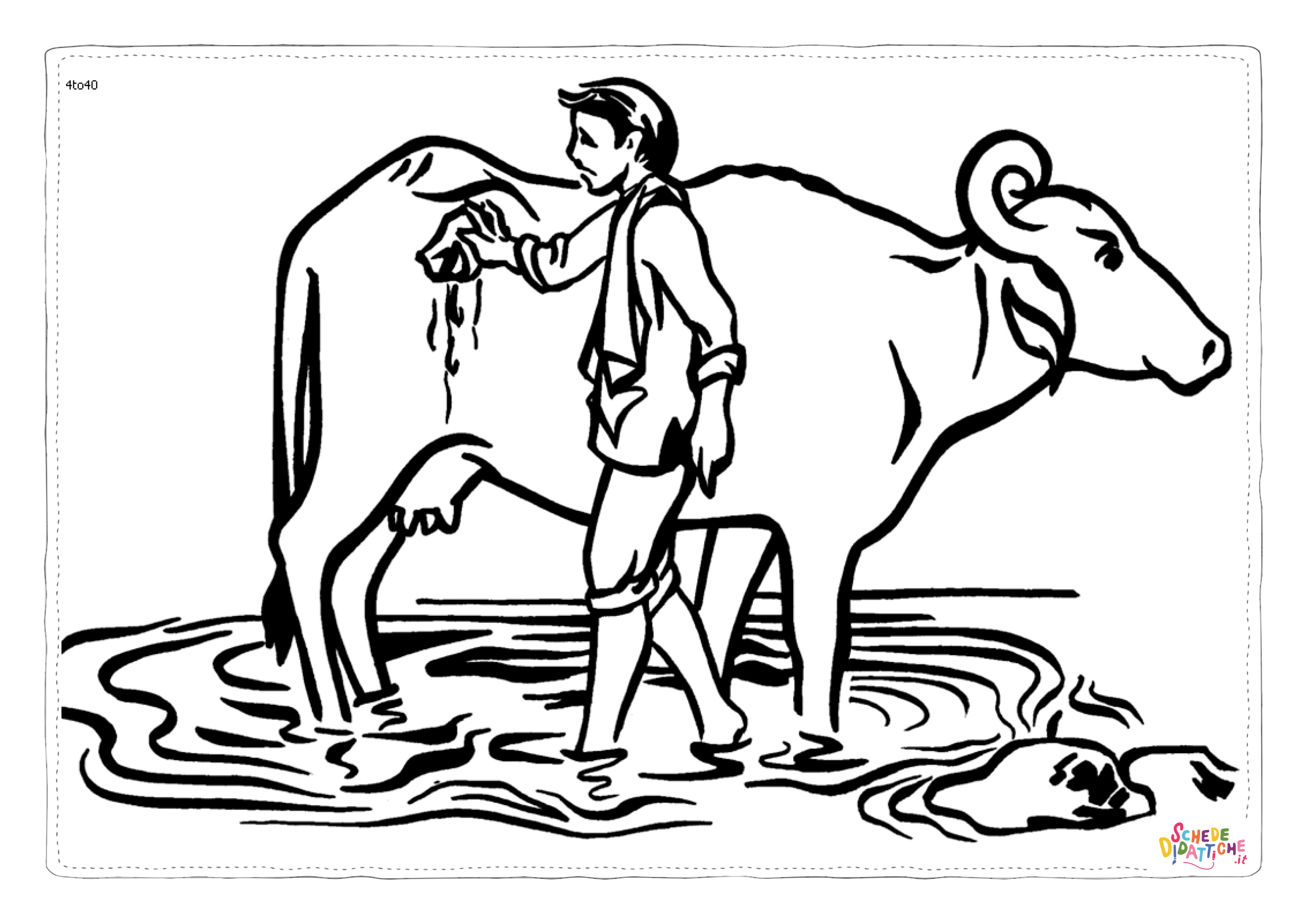 Disegno "Disegno di mucca da stampare e colorare 82" Disegno di mucca da stampare e colorare 82
