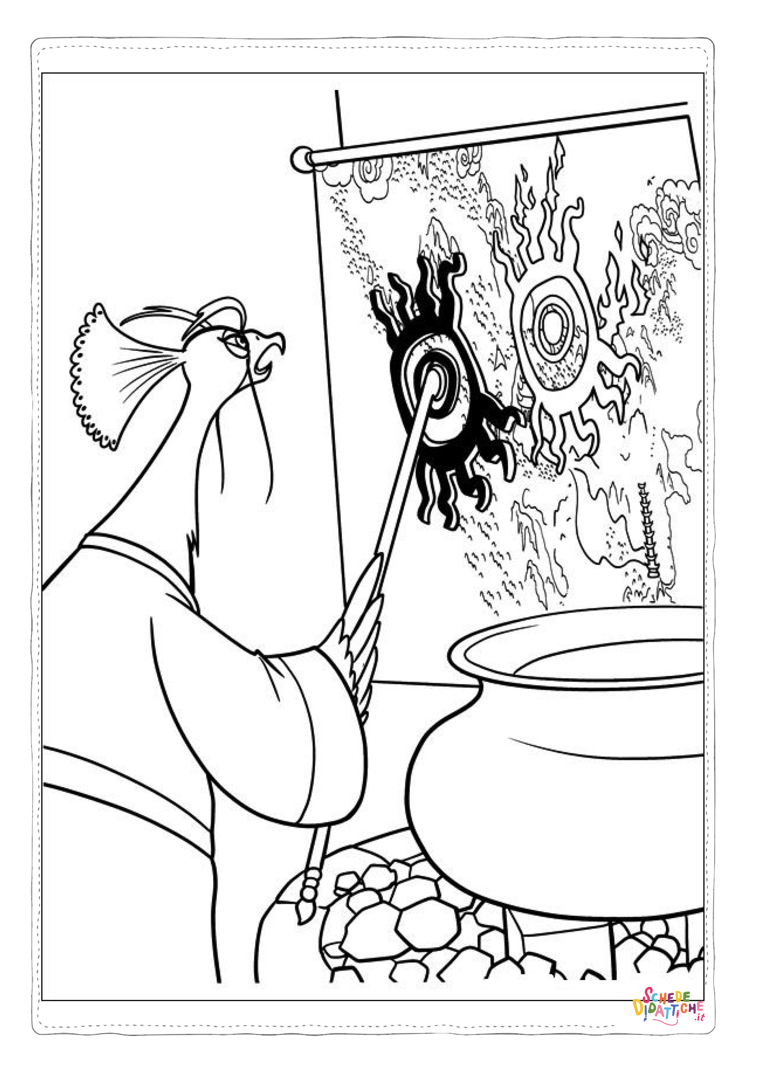 Disegno di Kung Fu Panda da stampare e colorare 26
