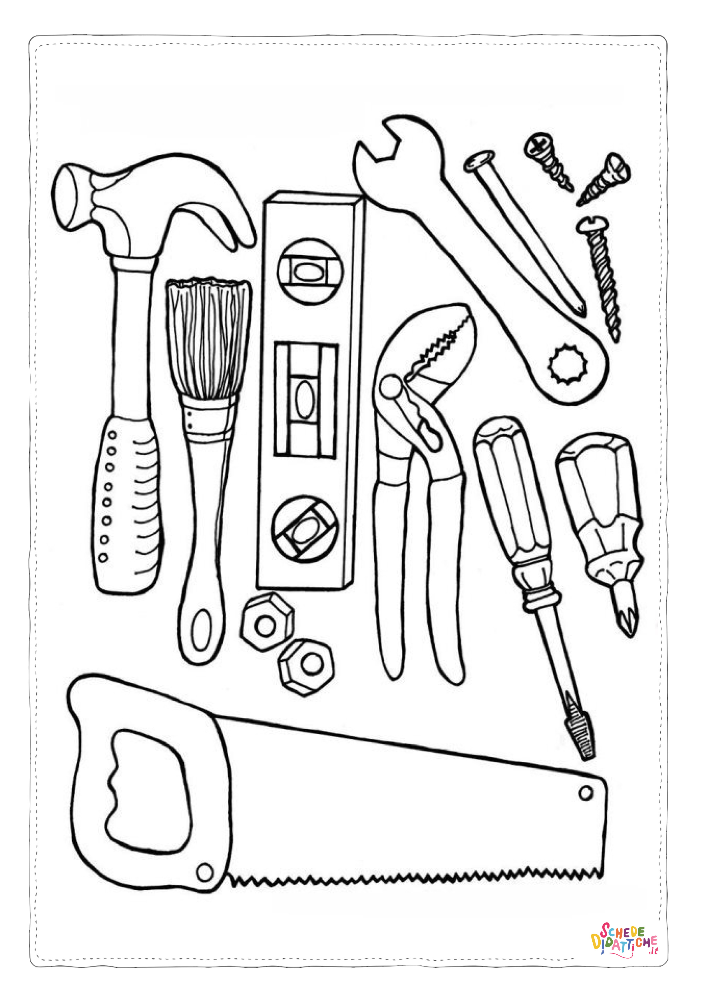 Disegno "Disegno di utensile da lavoro da stampare e colorare 17" Disegno di utensile da lavoro da stampare e colorare 17