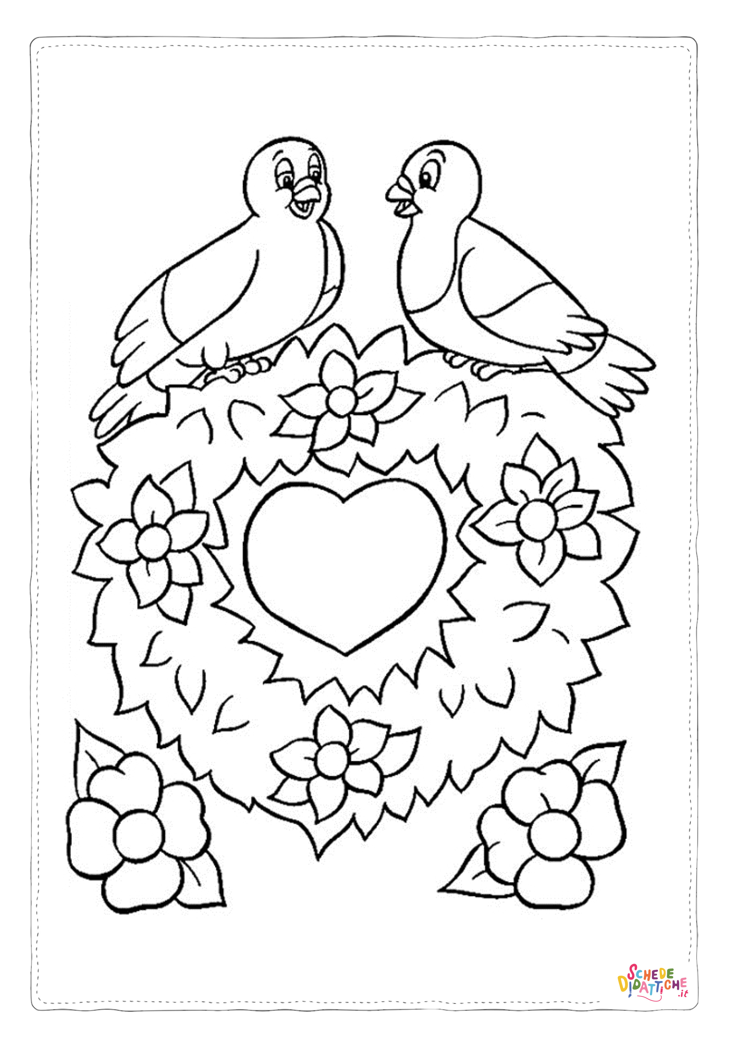 Disegno di colomba da stampare e colorare 38