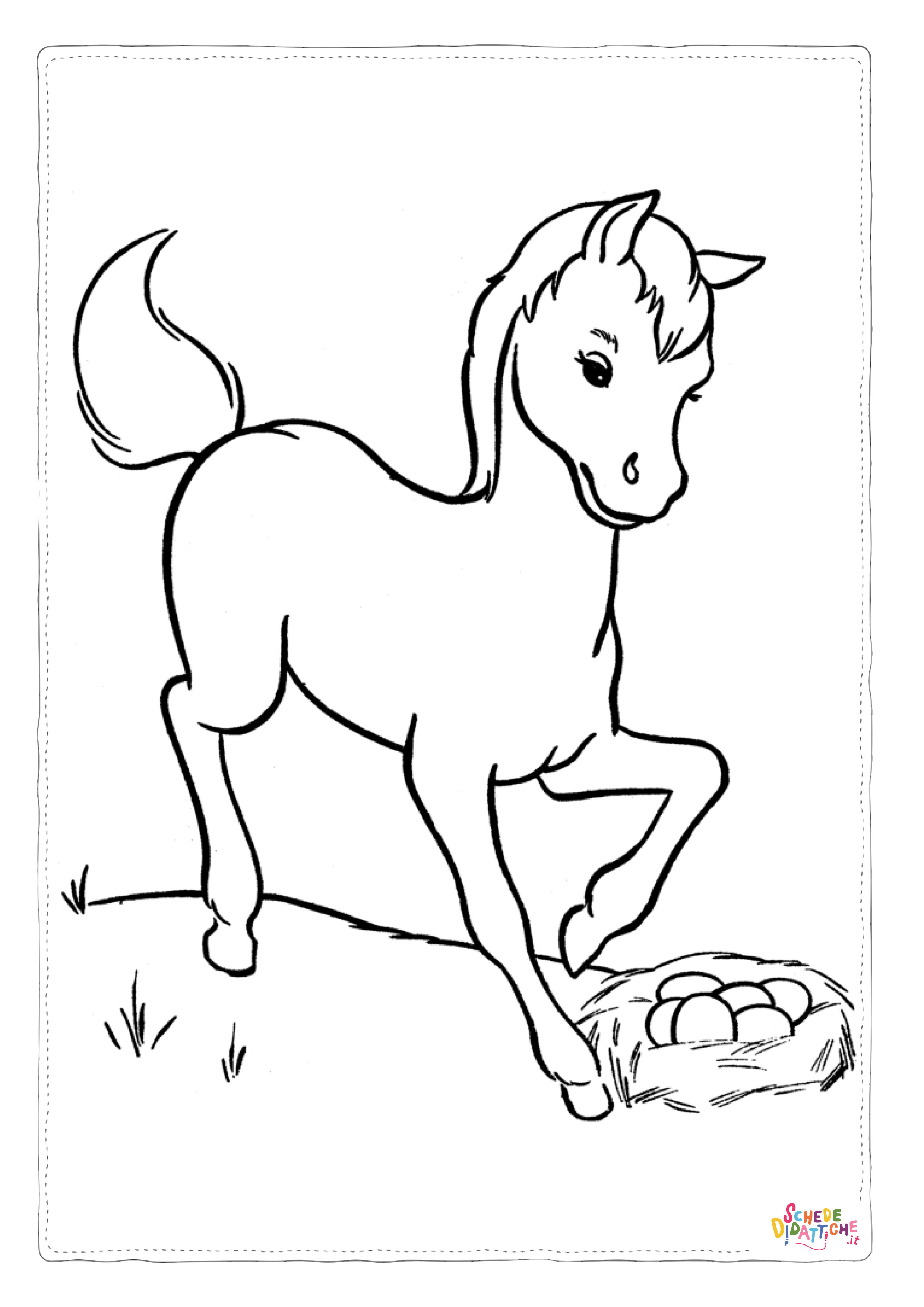 Disegno "Disegno di cavallo da stampare e colorare 48" Disegno di cavallo da stampare e colorare 48