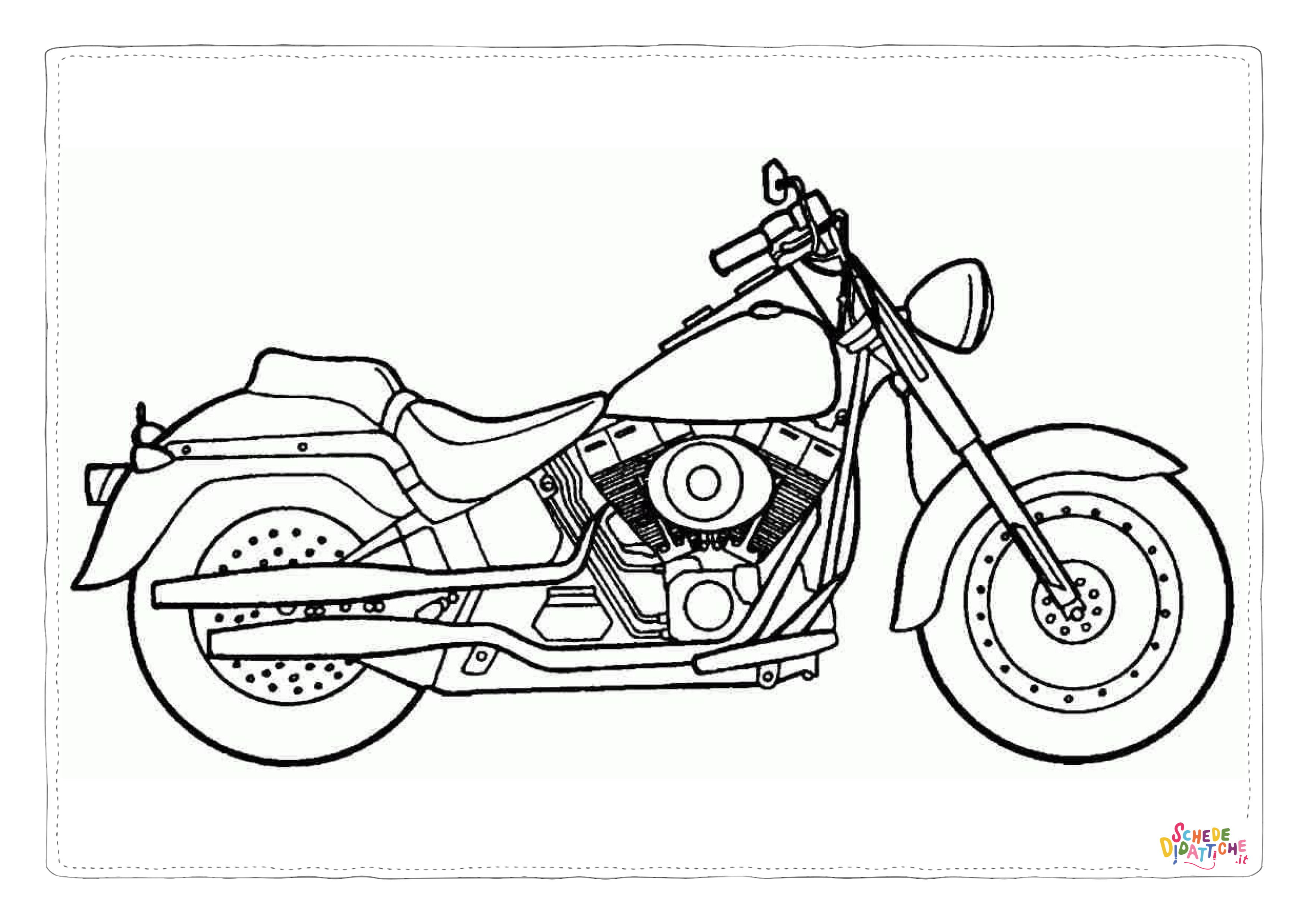 Disegno "Disegno di moto da stampare e colorare 9" Disegno di moto da stampare e colorare 9