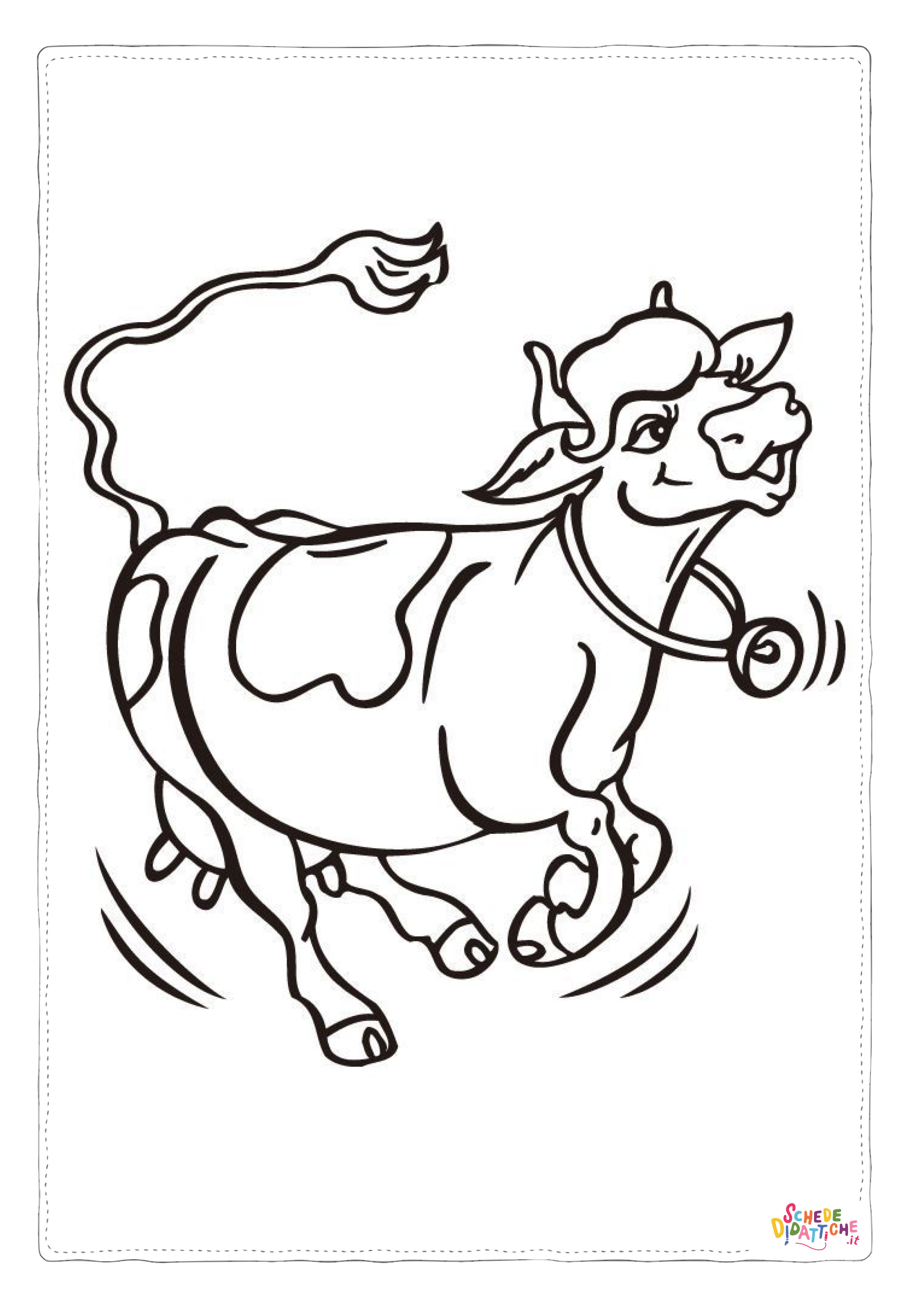 Disegno di mucca da stampare e colorare 115